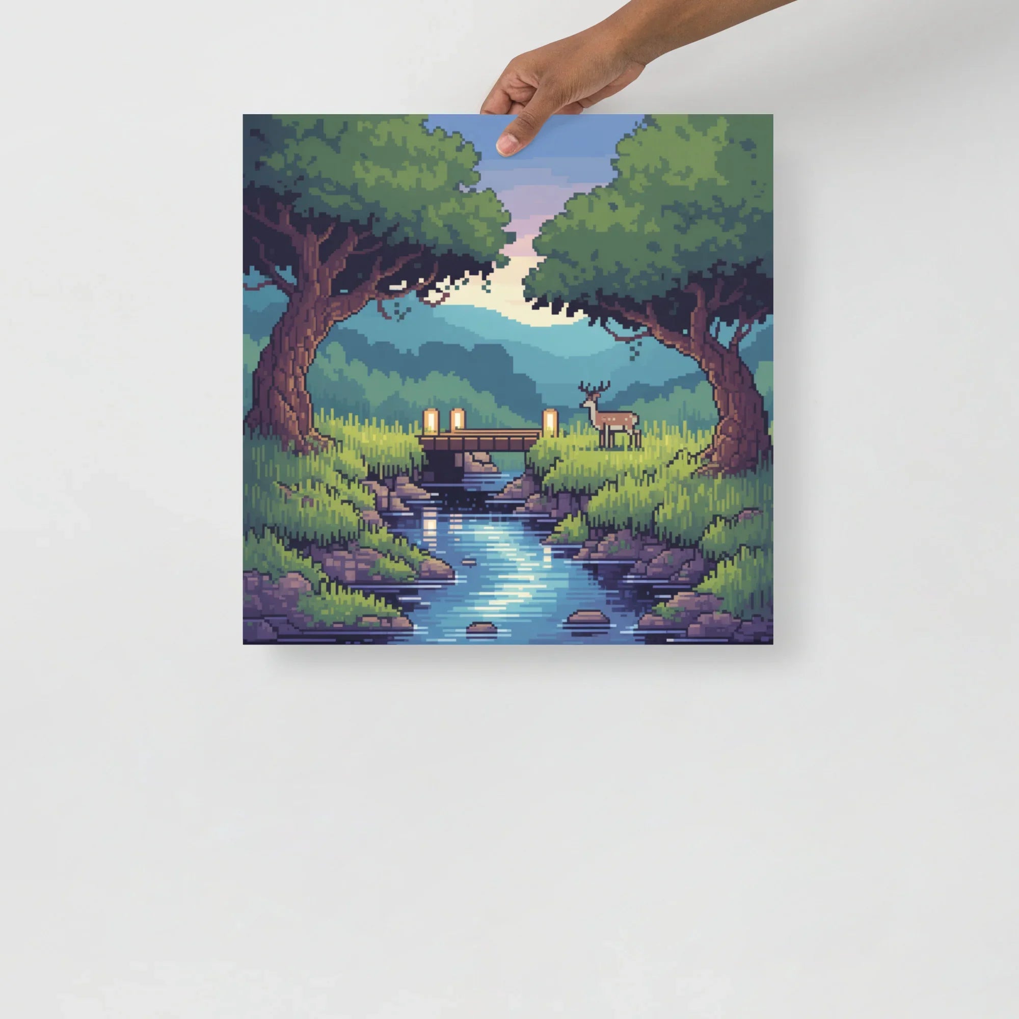 Whispering Grove – Pixel Forest Adventure Art Print - RaZits