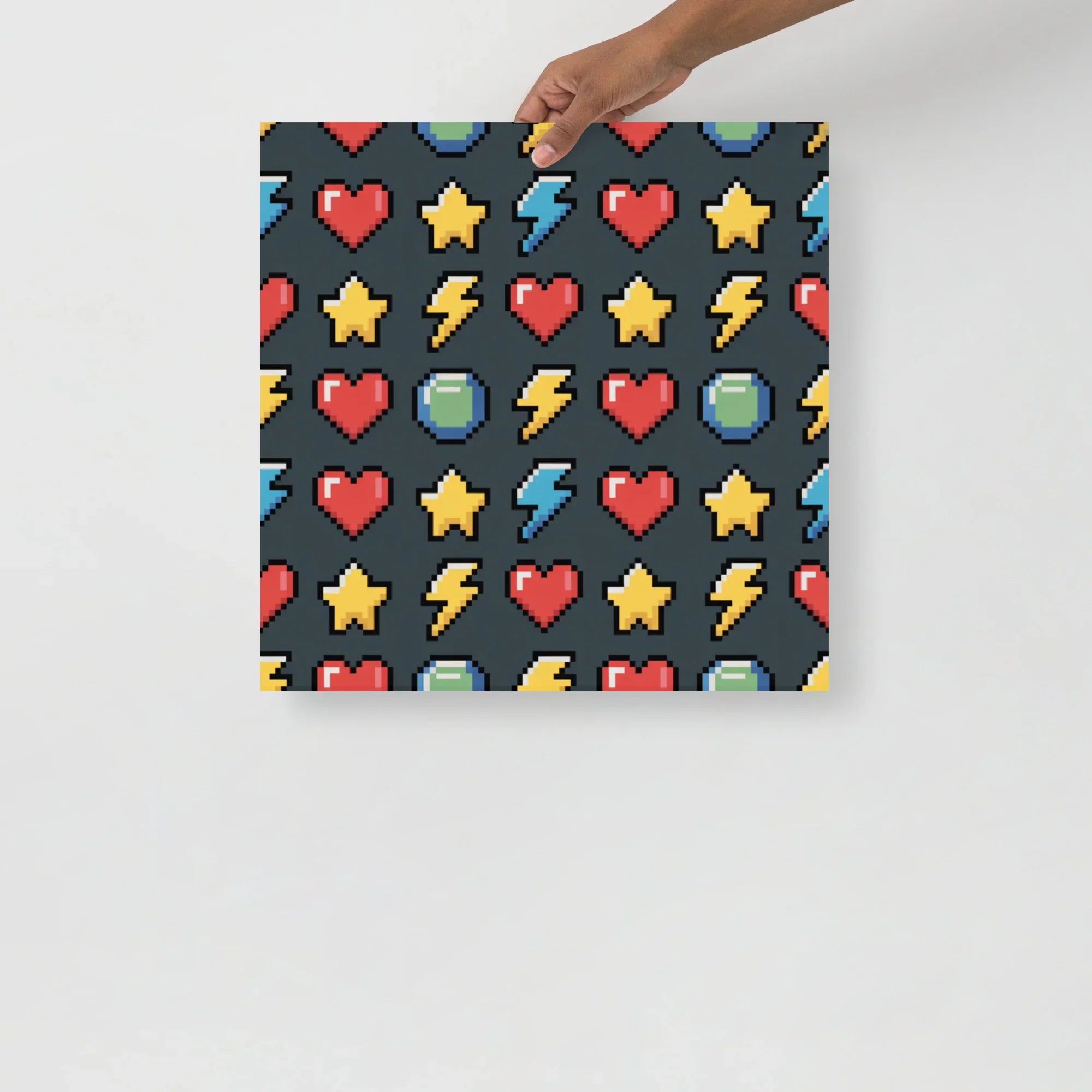 Pixel Pulse Retro Gaming Wall Art – 8-Bit Arcade Aesthetic Pattern - RaZits