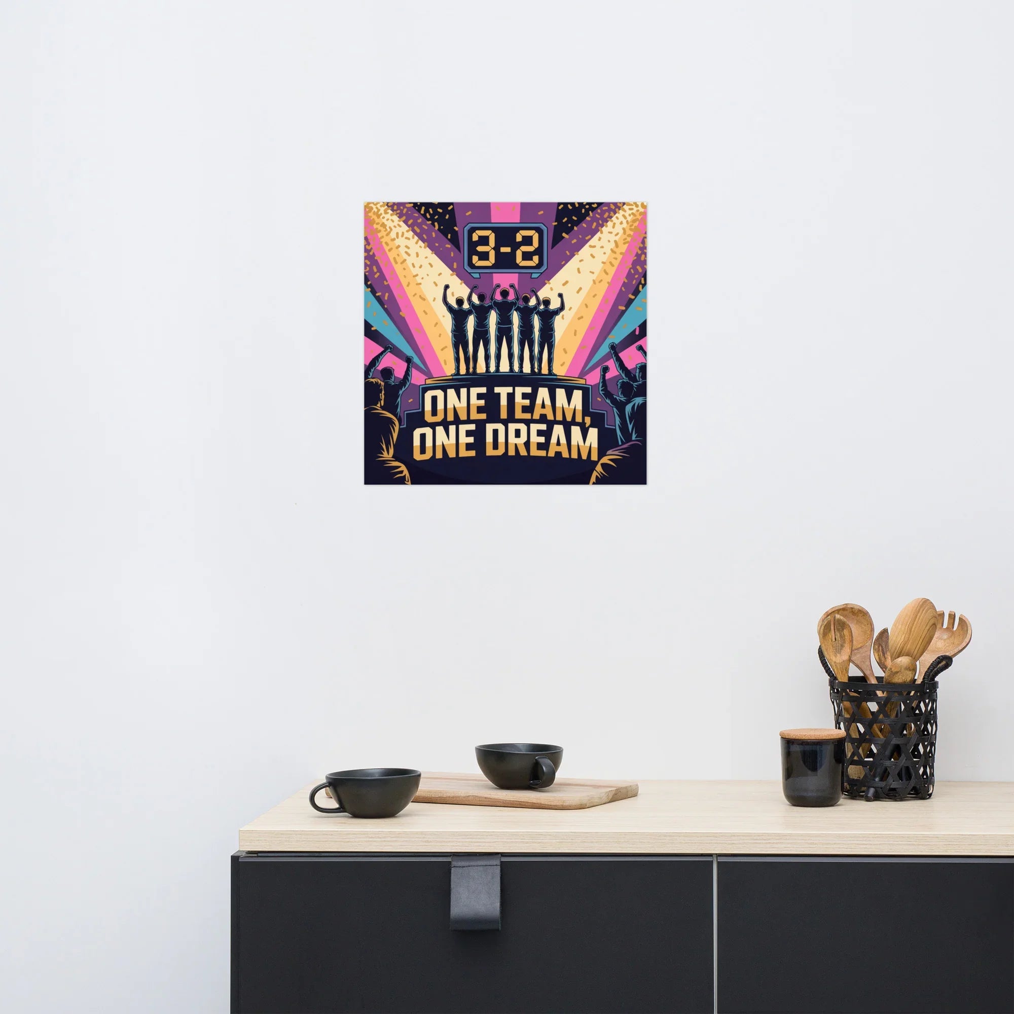 One Team, One Dream – Esports Teamwork Victory Poster - RaZits