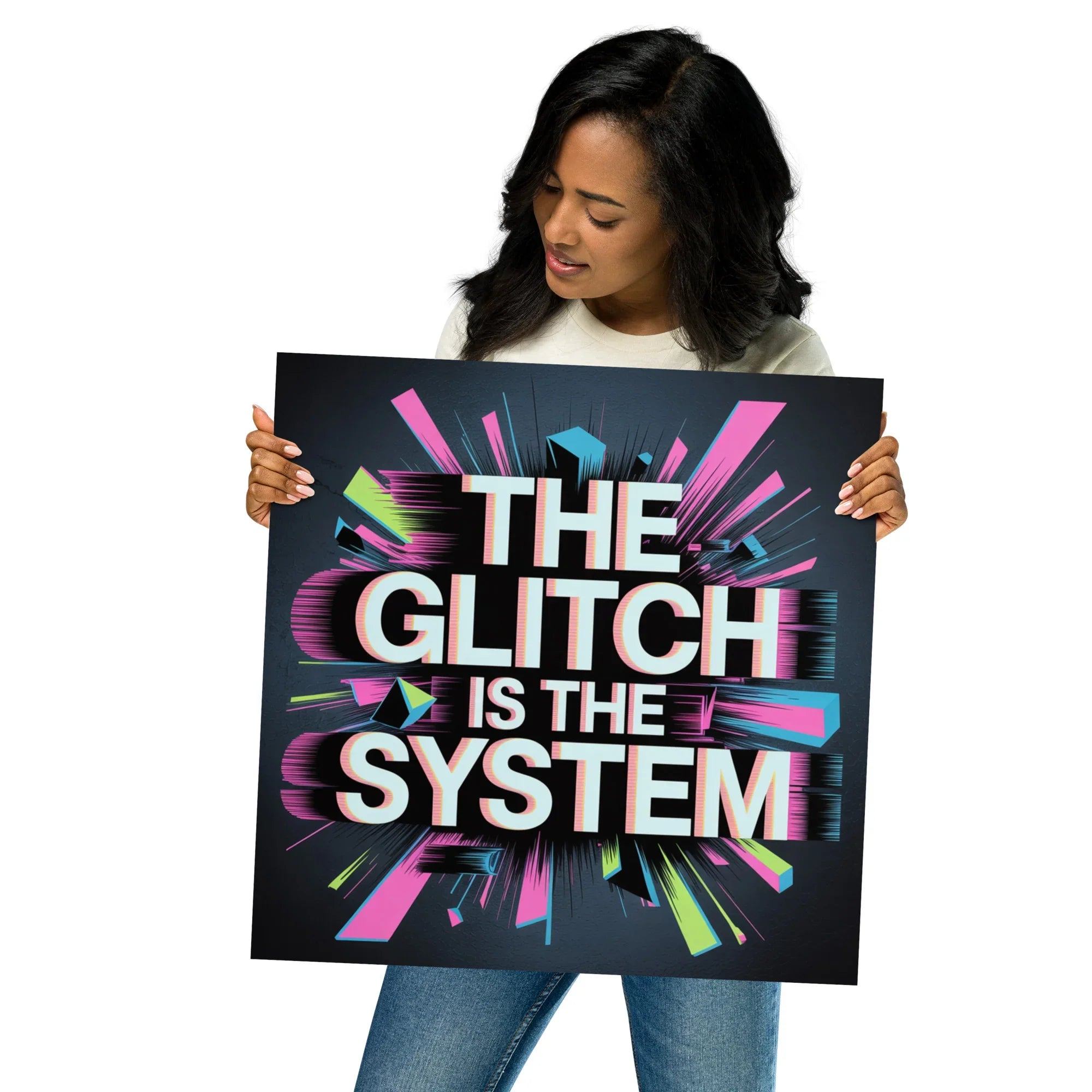 The Glitch Is the System – Gamer Room Decor Retro Gaming Poster Wall Art - RaZits