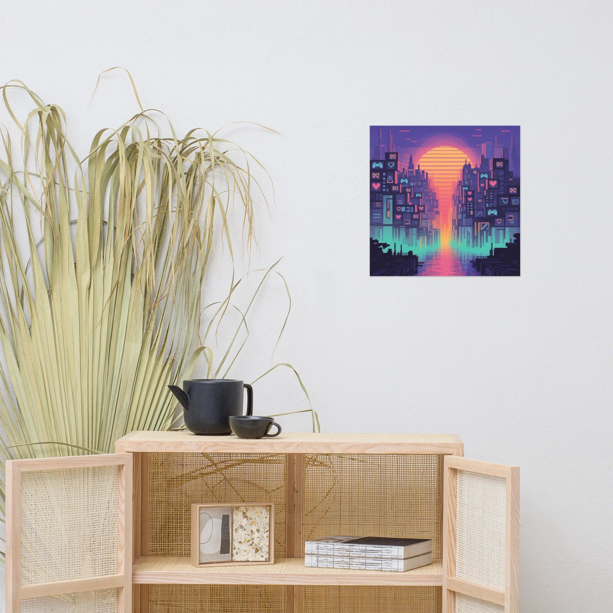 Neon Horizon - Cyberpunk City Gaming Poster - RaZits