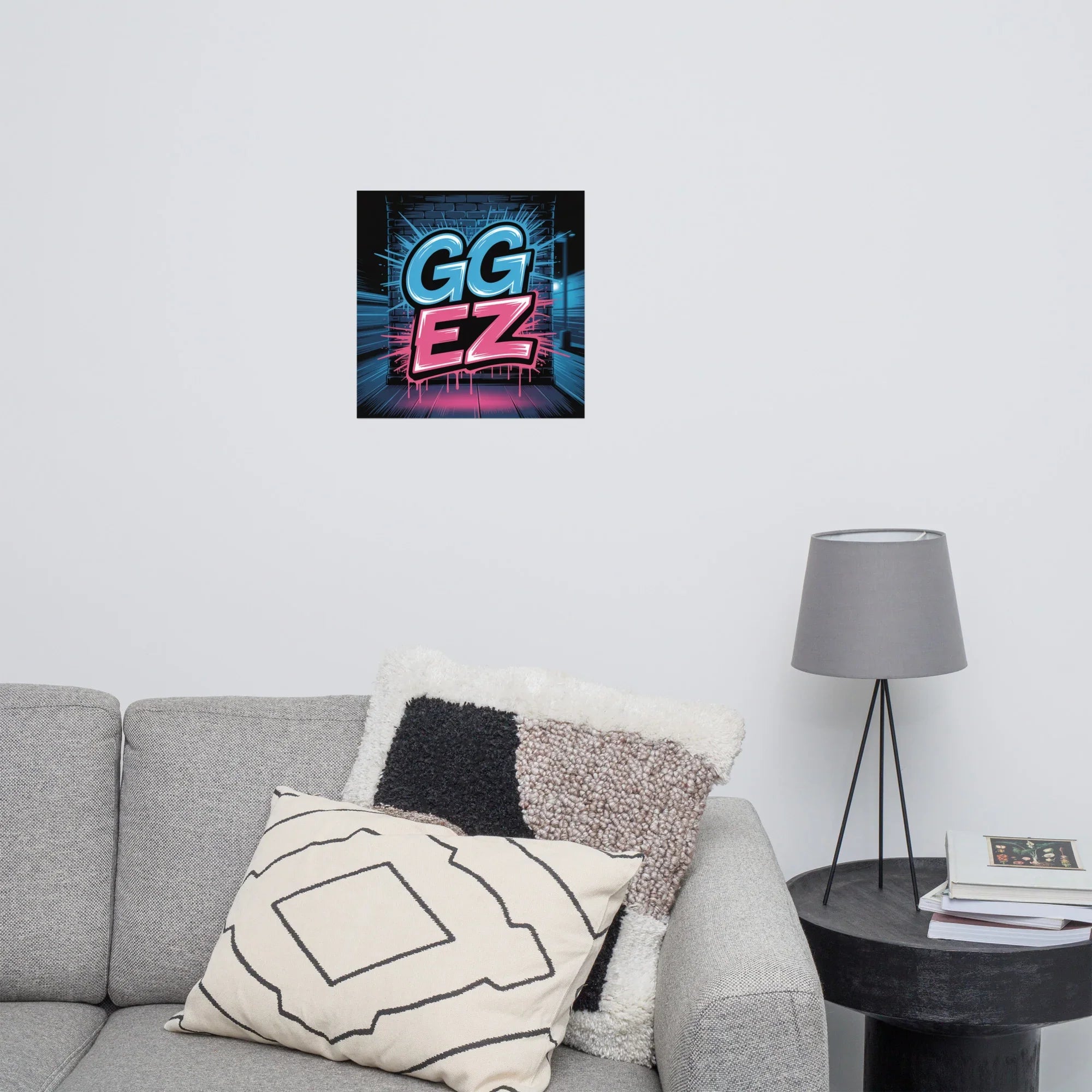 GG EZ - Neon Graffiti Gaming Poster - RaZits