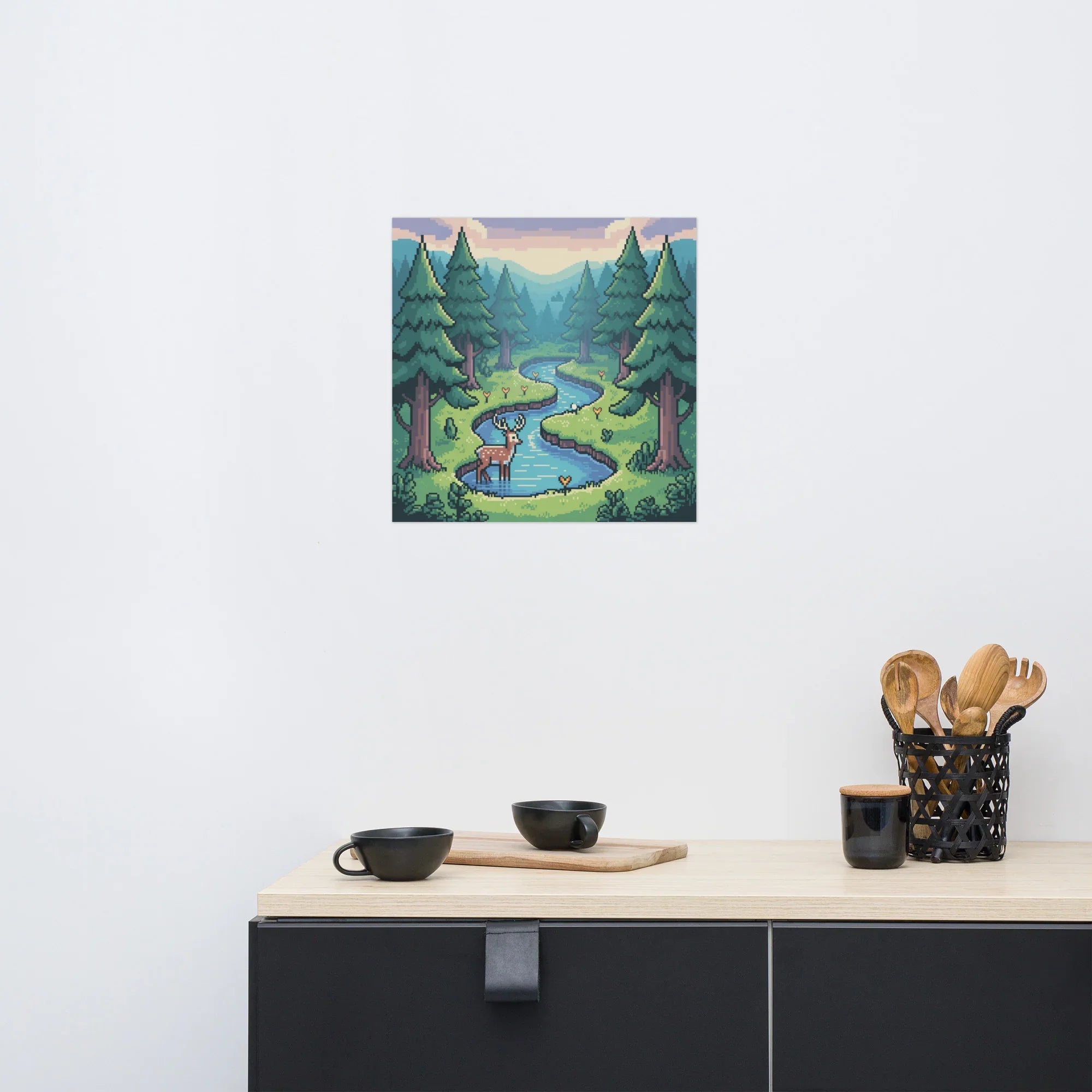 Pixel Art Landscape – Cozy Nature Gaming Wall Art for Indie-Game Lovers - RaZits
