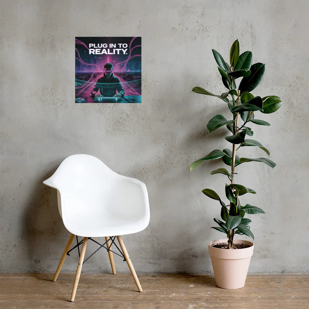 Plug In To Reality Cyberpunk Gaming Wall Art – VR Aesthetic Room Decor - RaZits