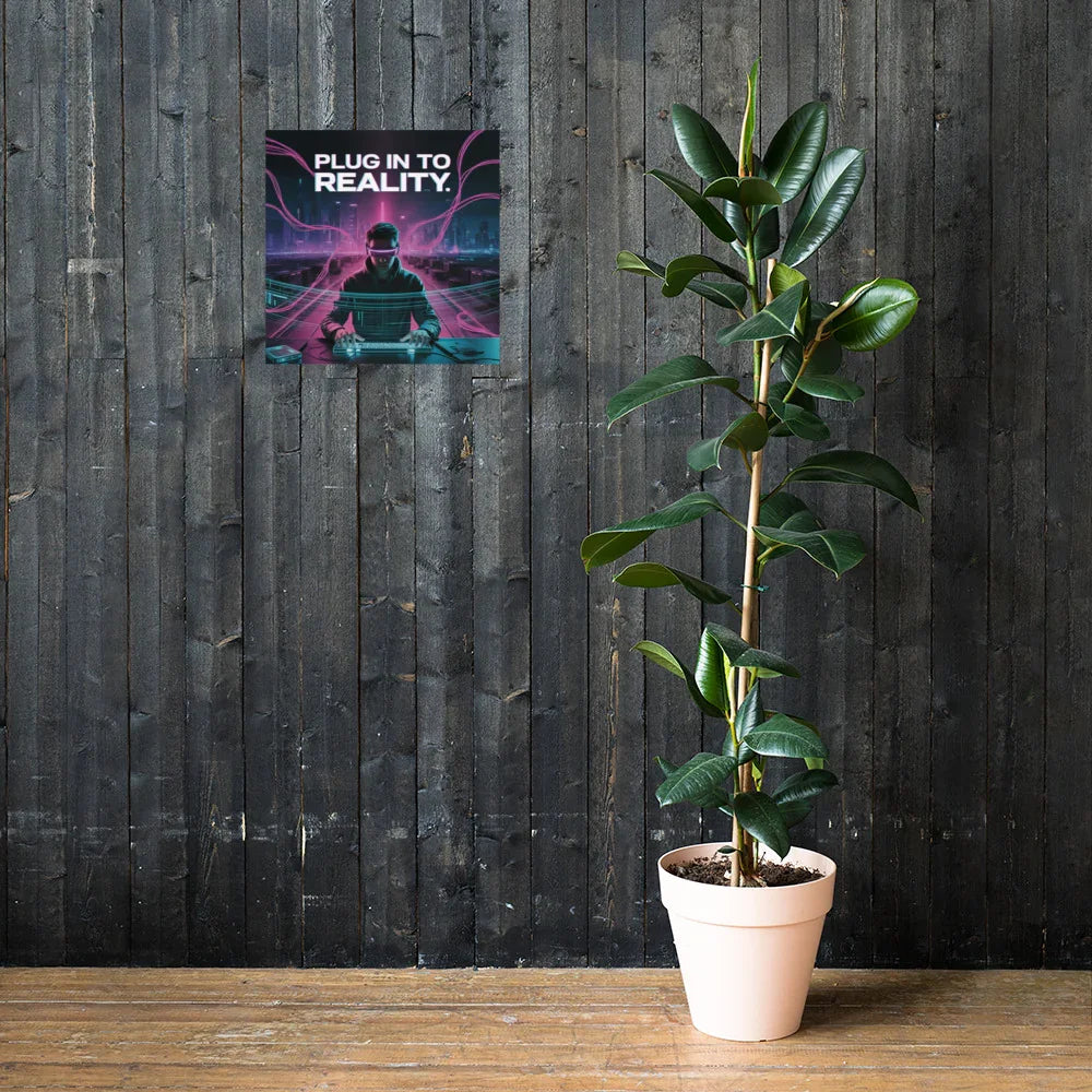 Plug In To Reality Cyberpunk Gaming Wall Art – VR Aesthetic Room Decor - RaZits