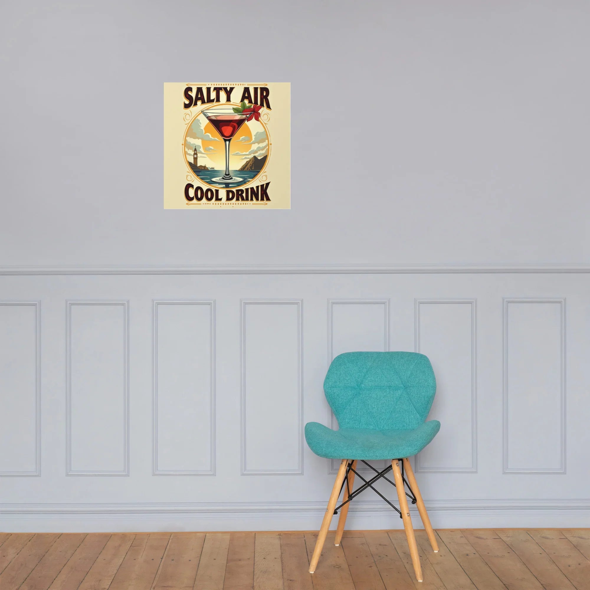 Salty Air, Cool Drink – Coastal Martini Poster - RaZits