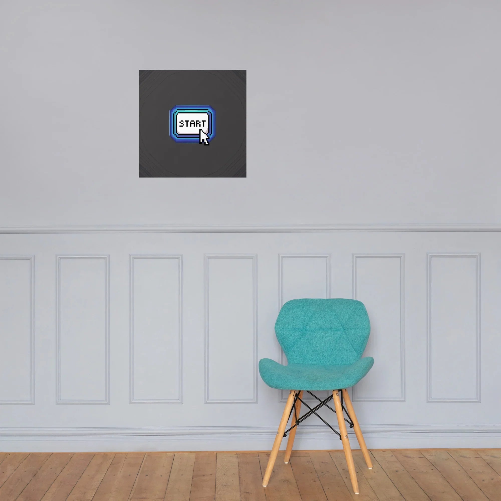Start Button Pixel Art – Retro Minimal Gaming Design - RaZits