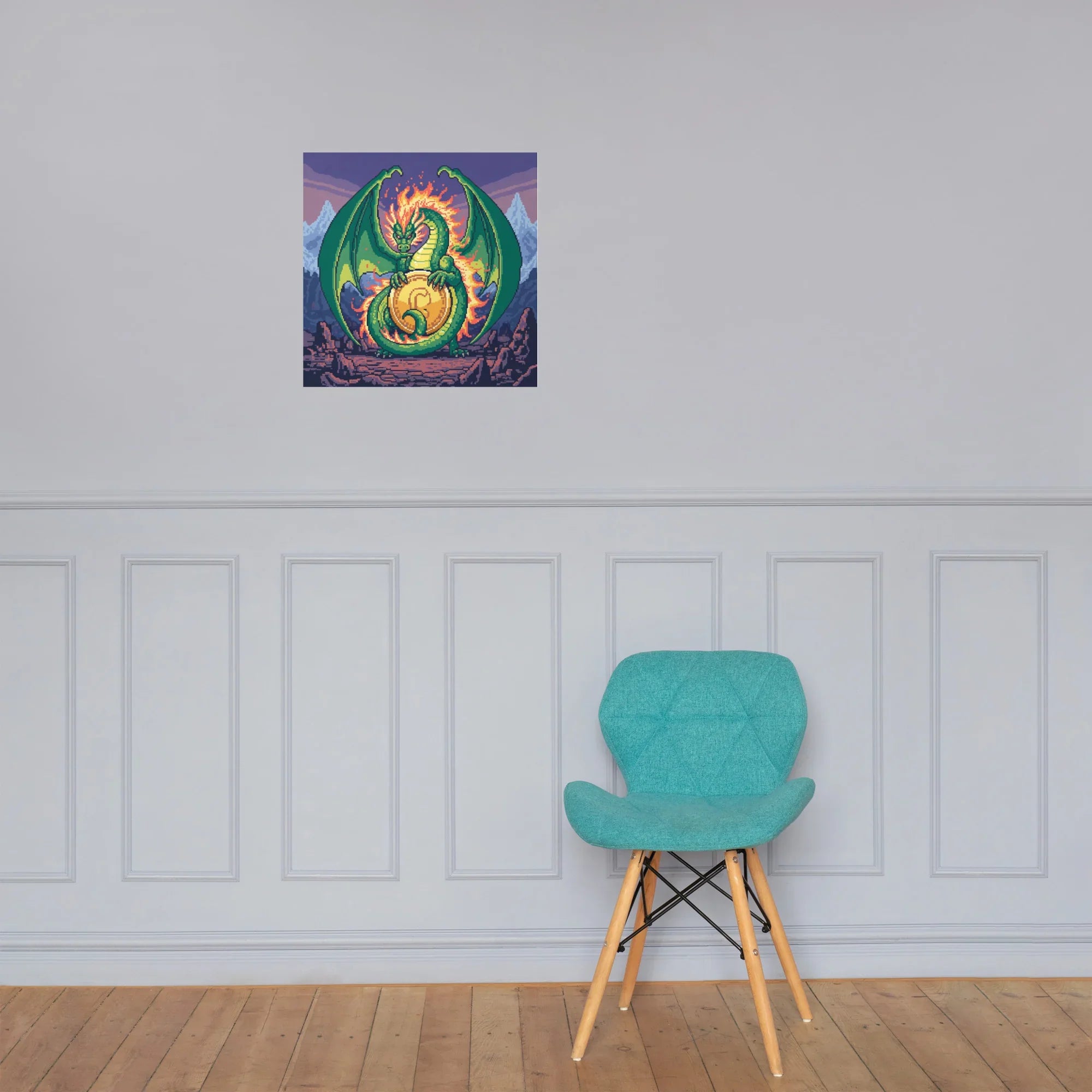 Pixel Dragon Guardian Boss Battle Poster - RaZits