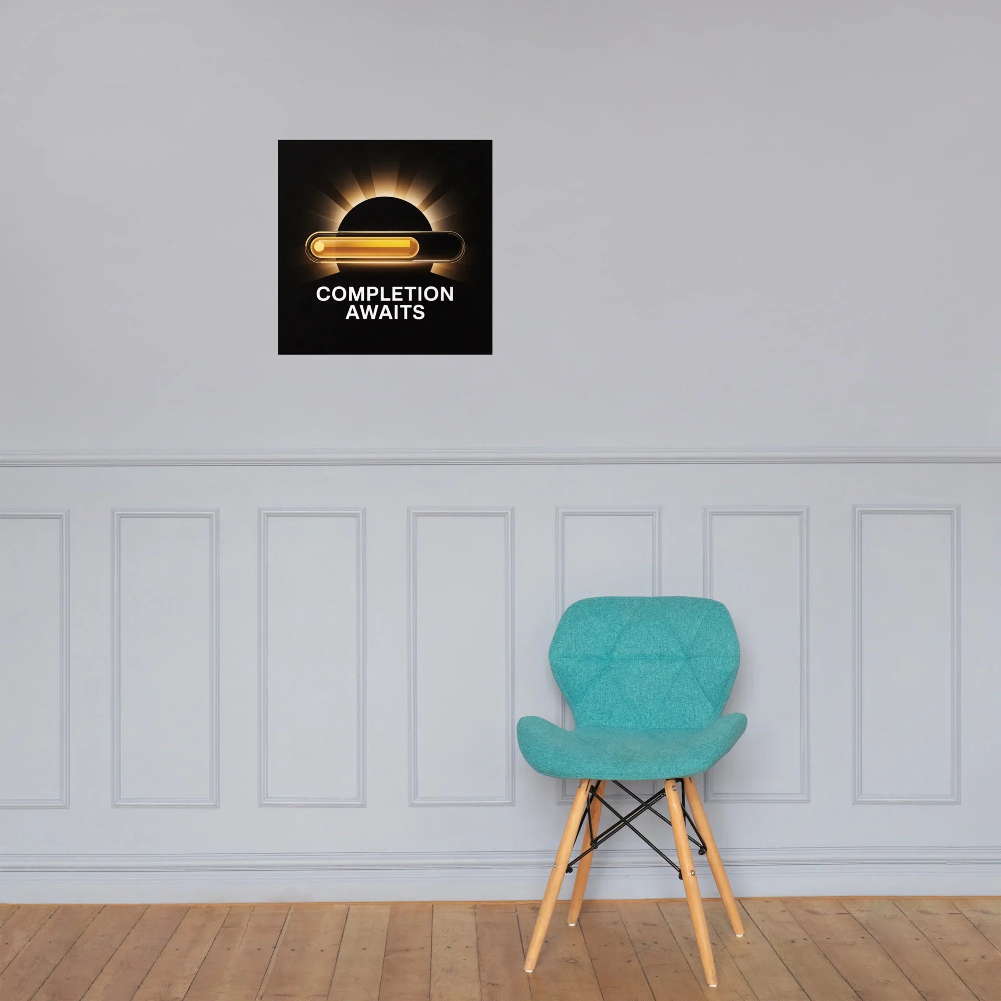 Completion Awaits – Minimalist Gaming Progress Poster for Motivated Gamers - RaZits
