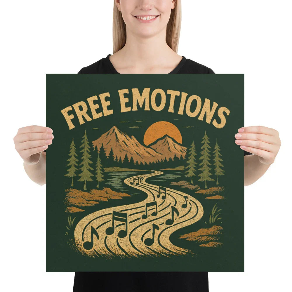 Free Emotions Poster – Musical River at Sunset - RaZits