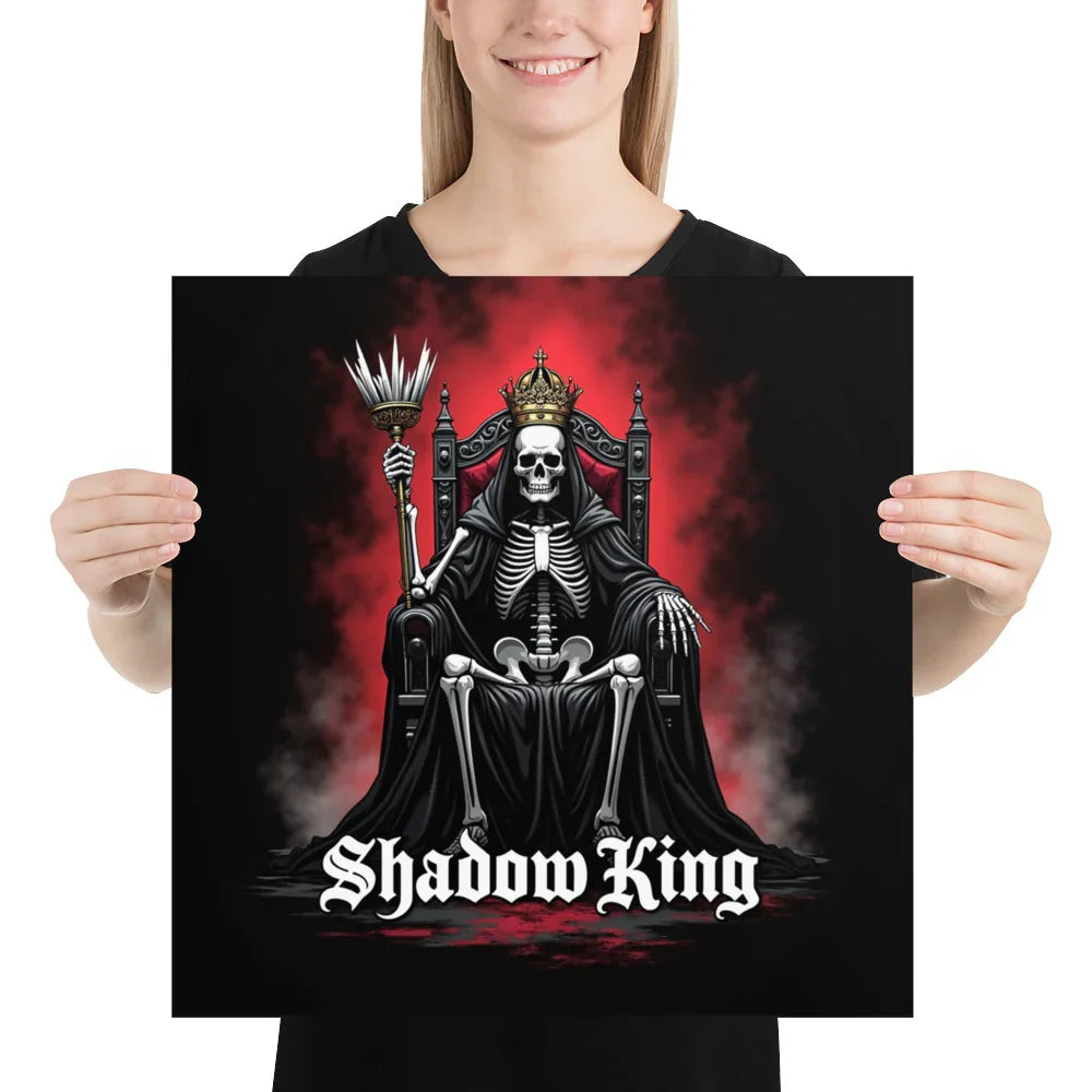 Shadow King Poster – Gothic Skull Art - RaZits