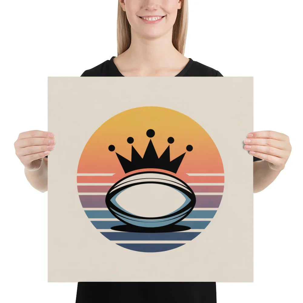 Rugby Sunset Poster – Sport Landscape Wall Art - RaZits