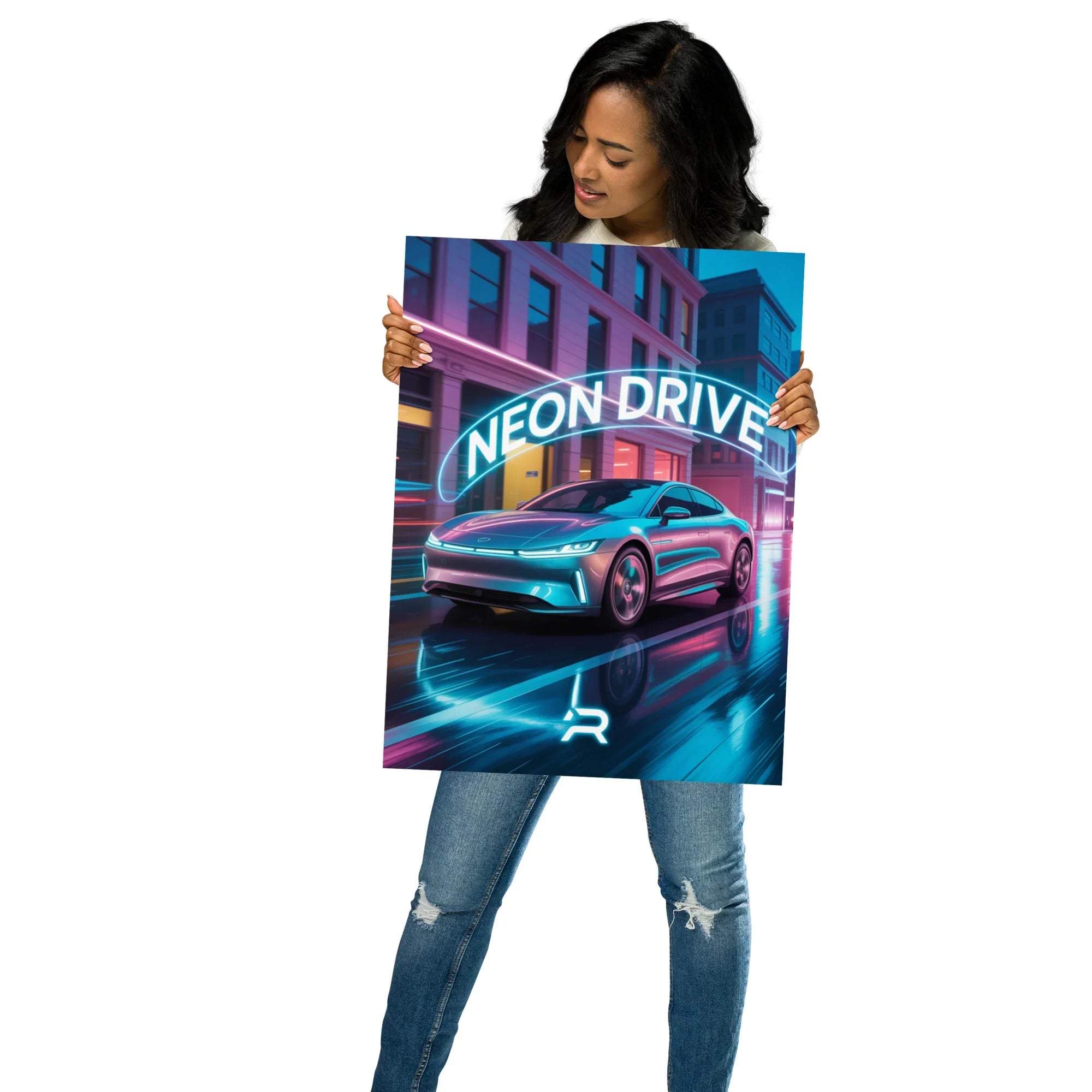 Neon Drive Poster – Retro Futuristic Synthwave Vibes - RaZits