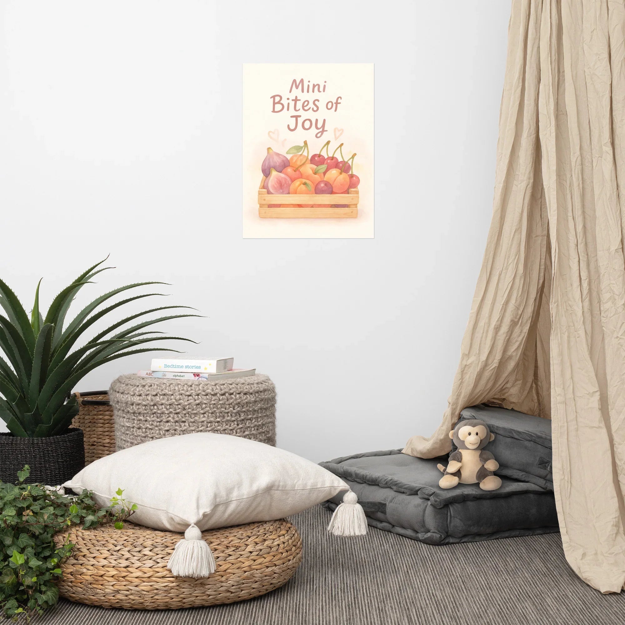 Mini Fruit Crate Art Print – Bites of Joy Watercolor Illustration - RaZits