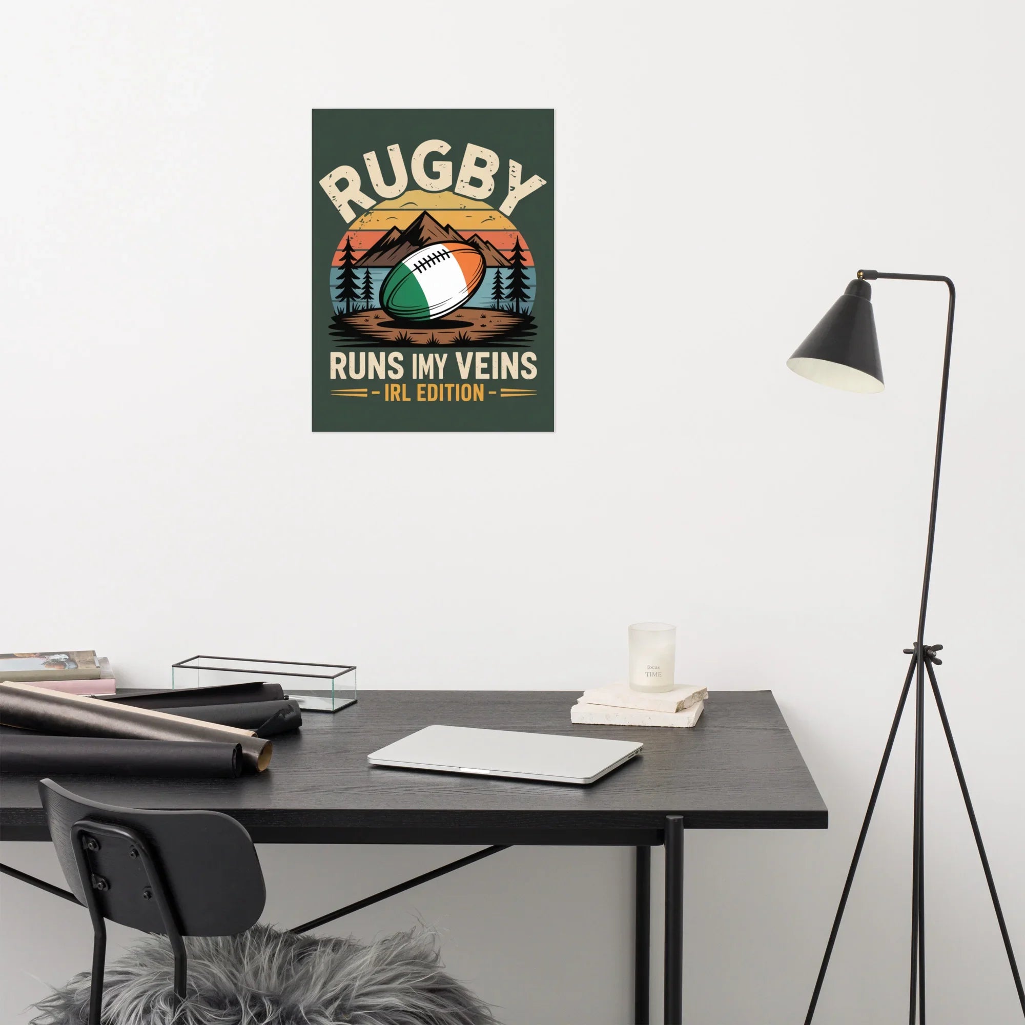Rugby Runs in My Veins – Ireland Edition Poster - RaZits