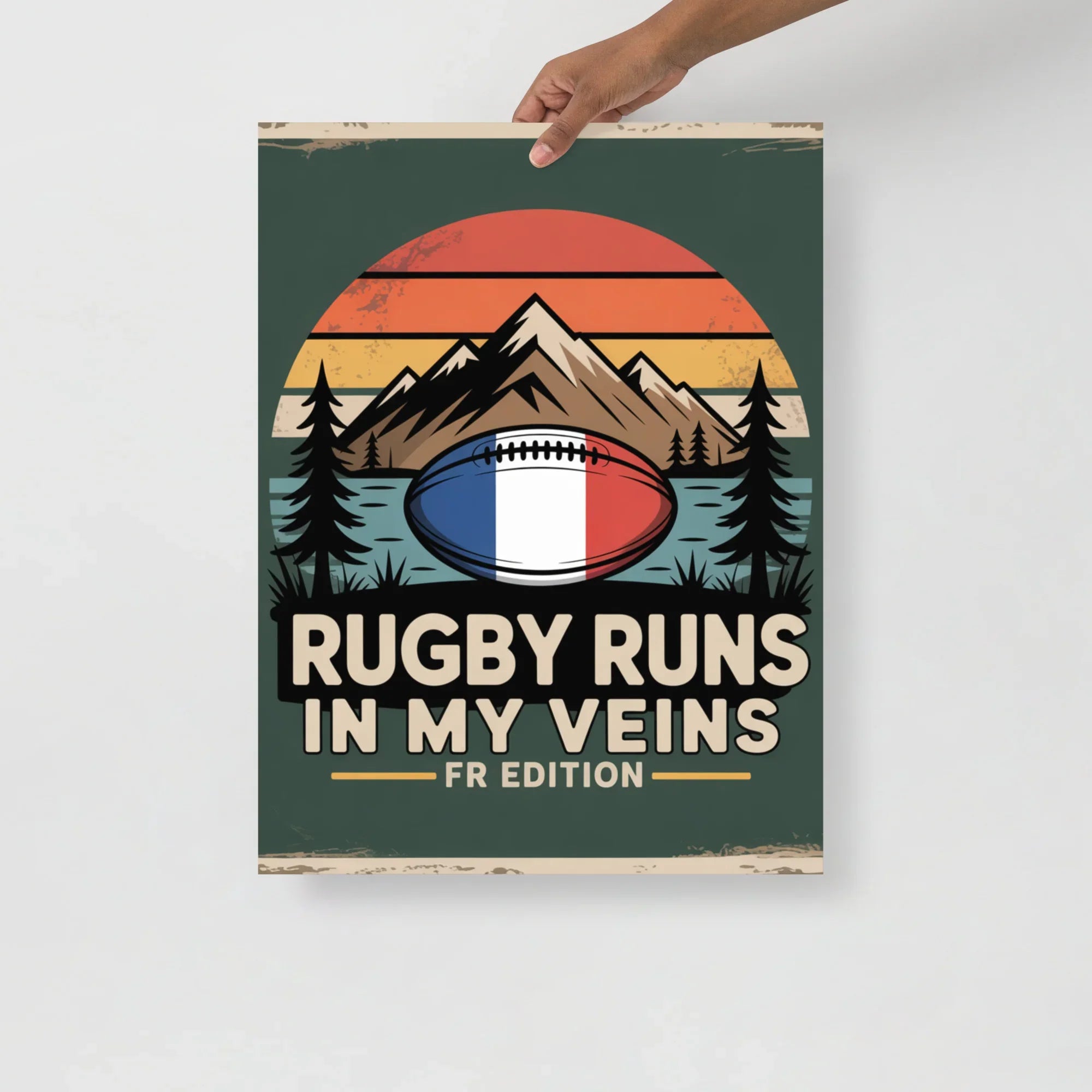 Rugby Runs in My Veins – France Poster (Daylight Edition) - RaZits