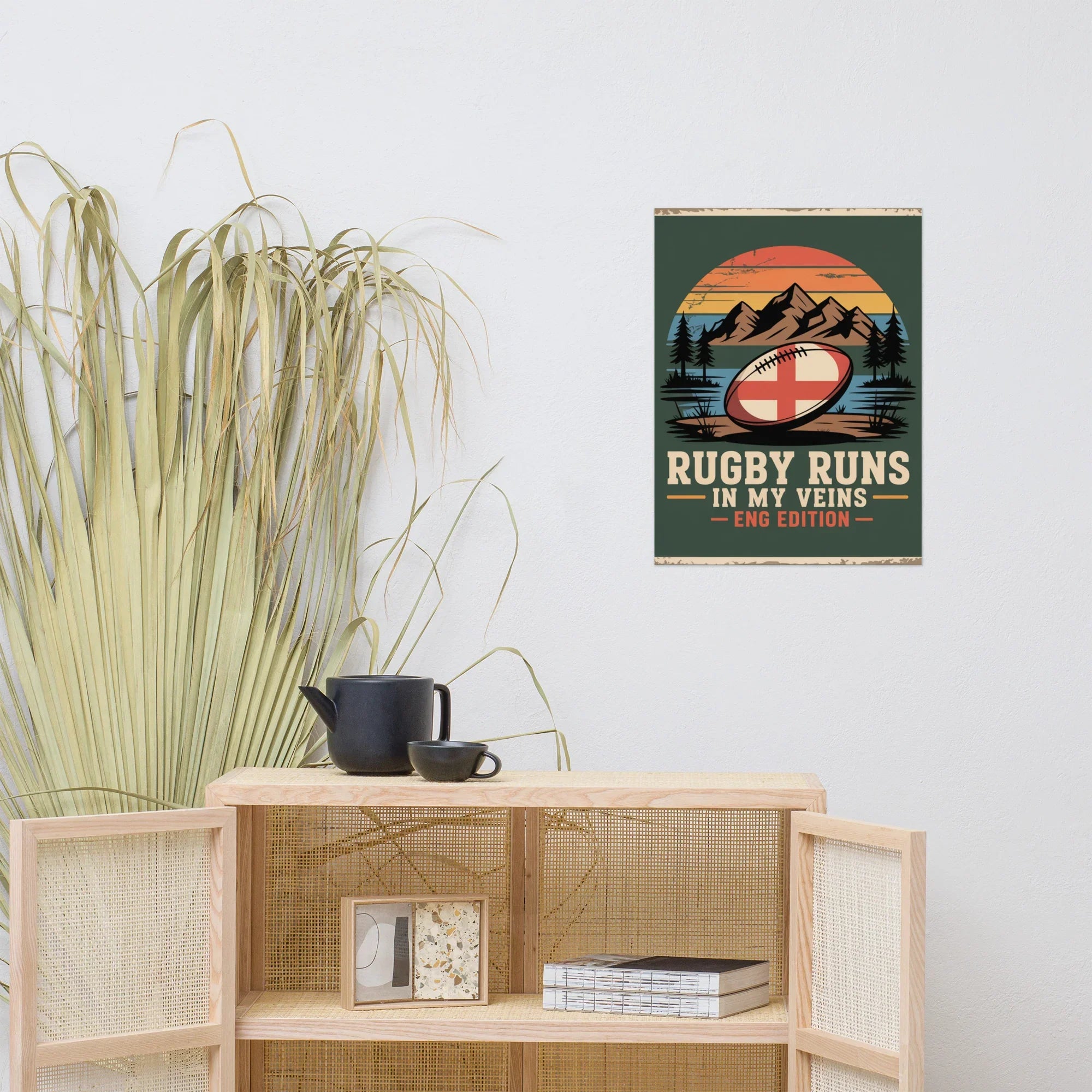 Rugby Runs in My Veins – England Edition Poster - RaZits