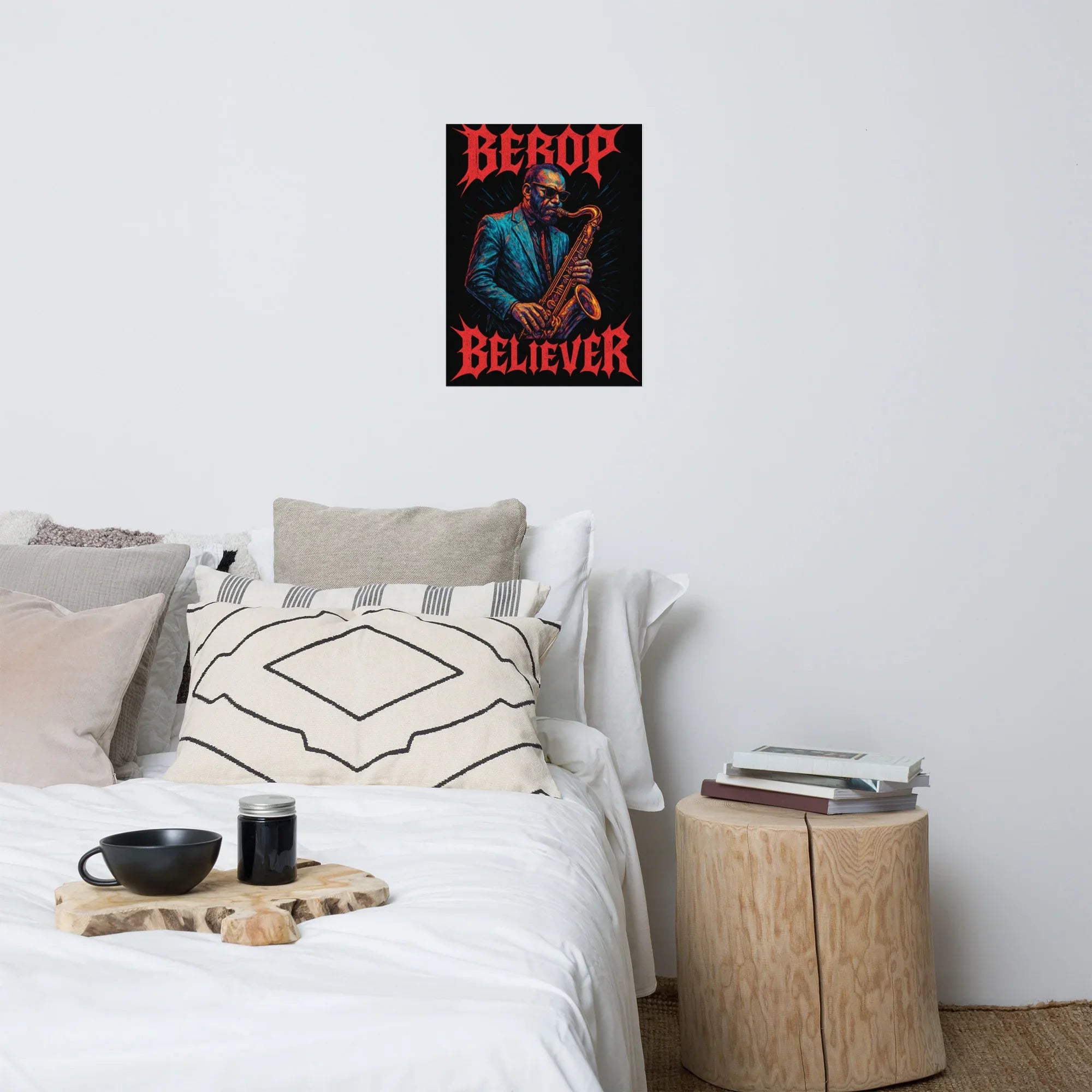 Bebop Believer Poster – Cool Sax Solo in Bold Colors - RaZits