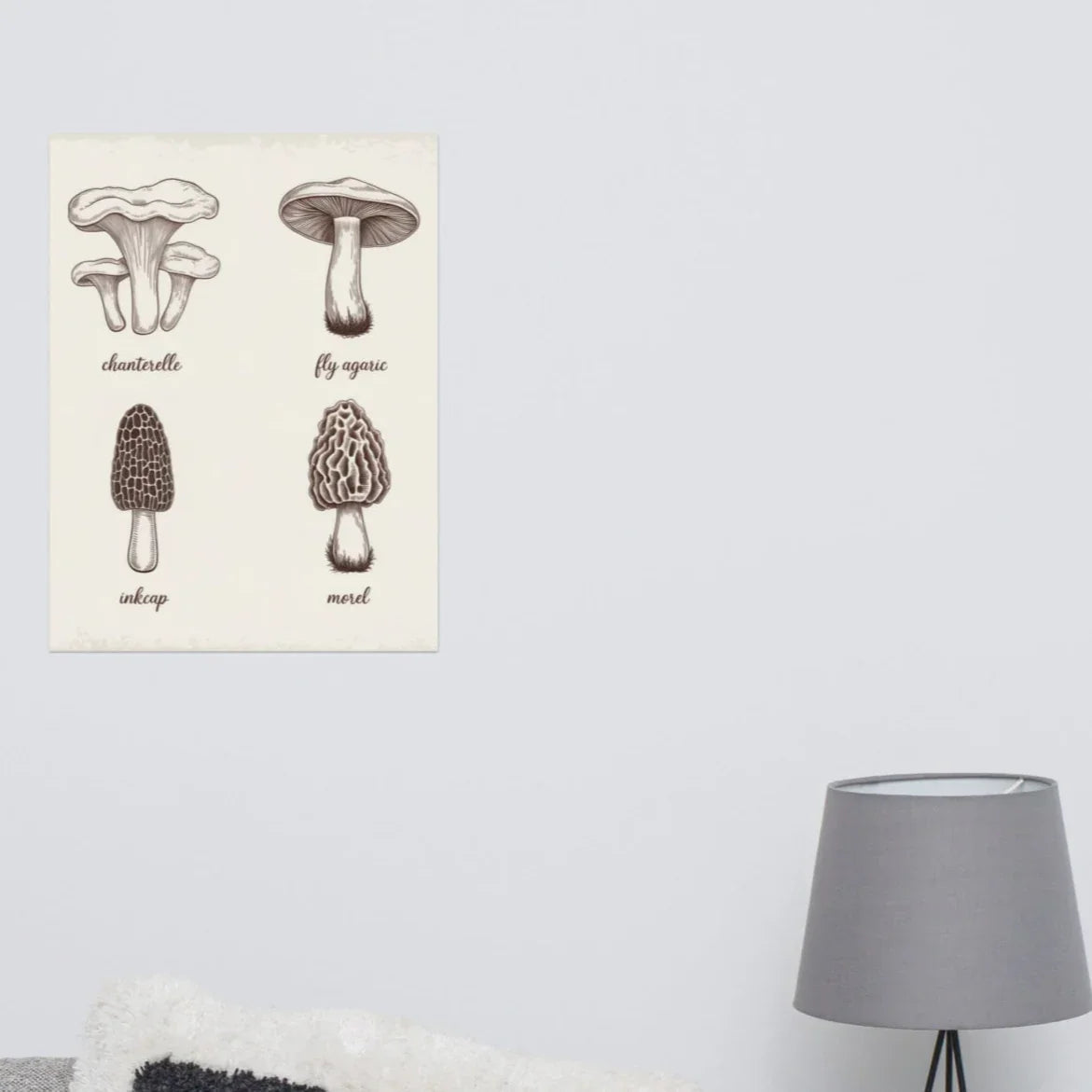 Mushroom Identification Poster – Vintage Fungi Chart Print - RaZits