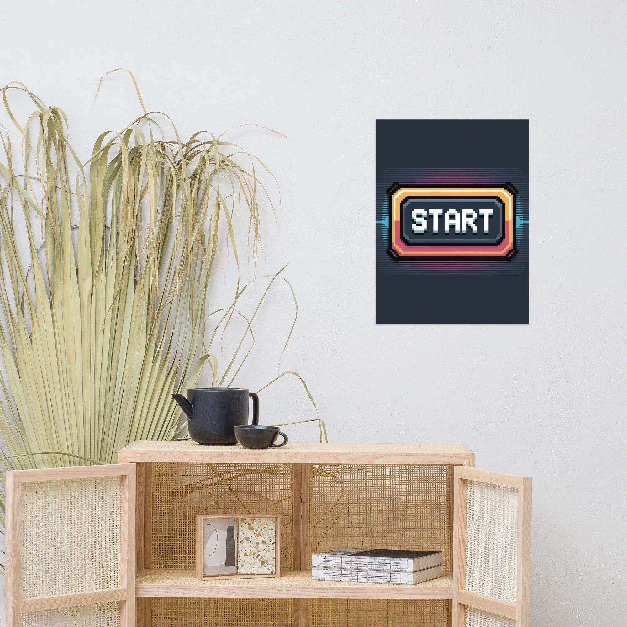 START – Retro Pixel Gaming Artwork for Arcade Lovers - RaZits