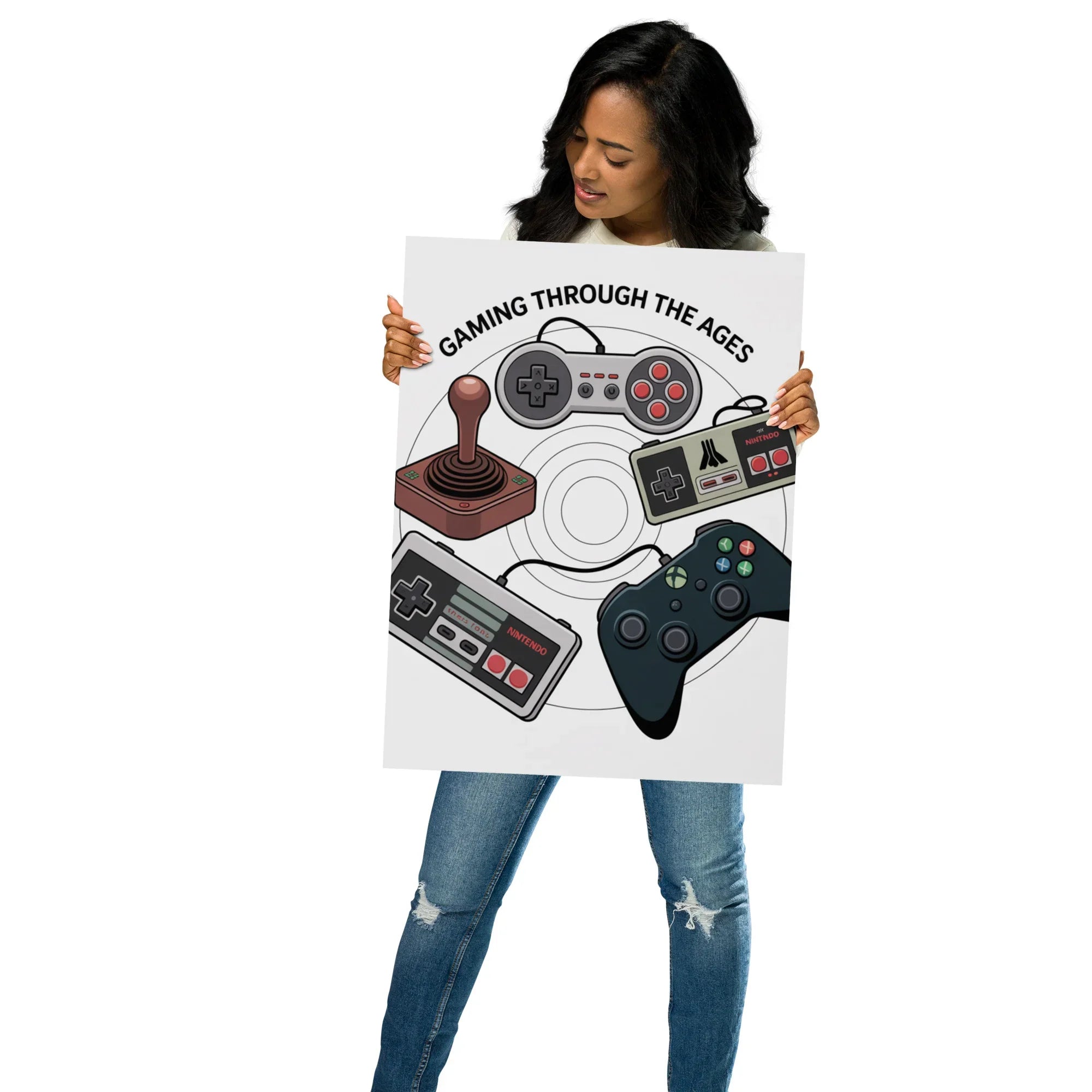 Gaming Through the Ages – Epic Gamer Room Decor Wall Art - RaZits