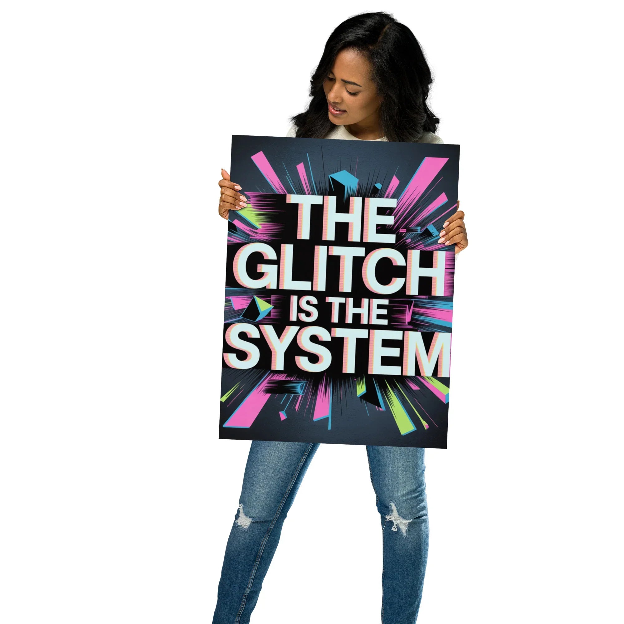 The Glitch Is the System – Gamer Room Decor Retro Gaming Poster Wall Art - RaZits