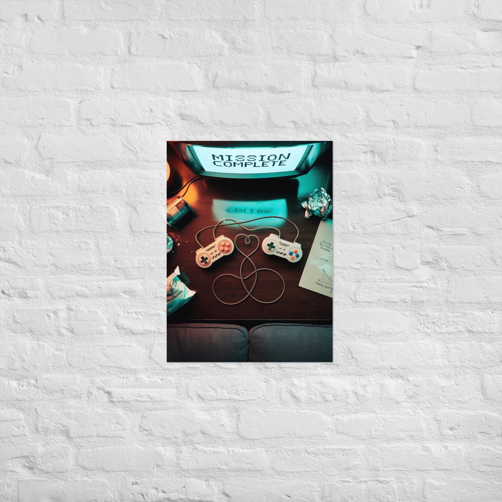 Couch co-op The Shared Battlefield poster on Enhanced Matte Paper