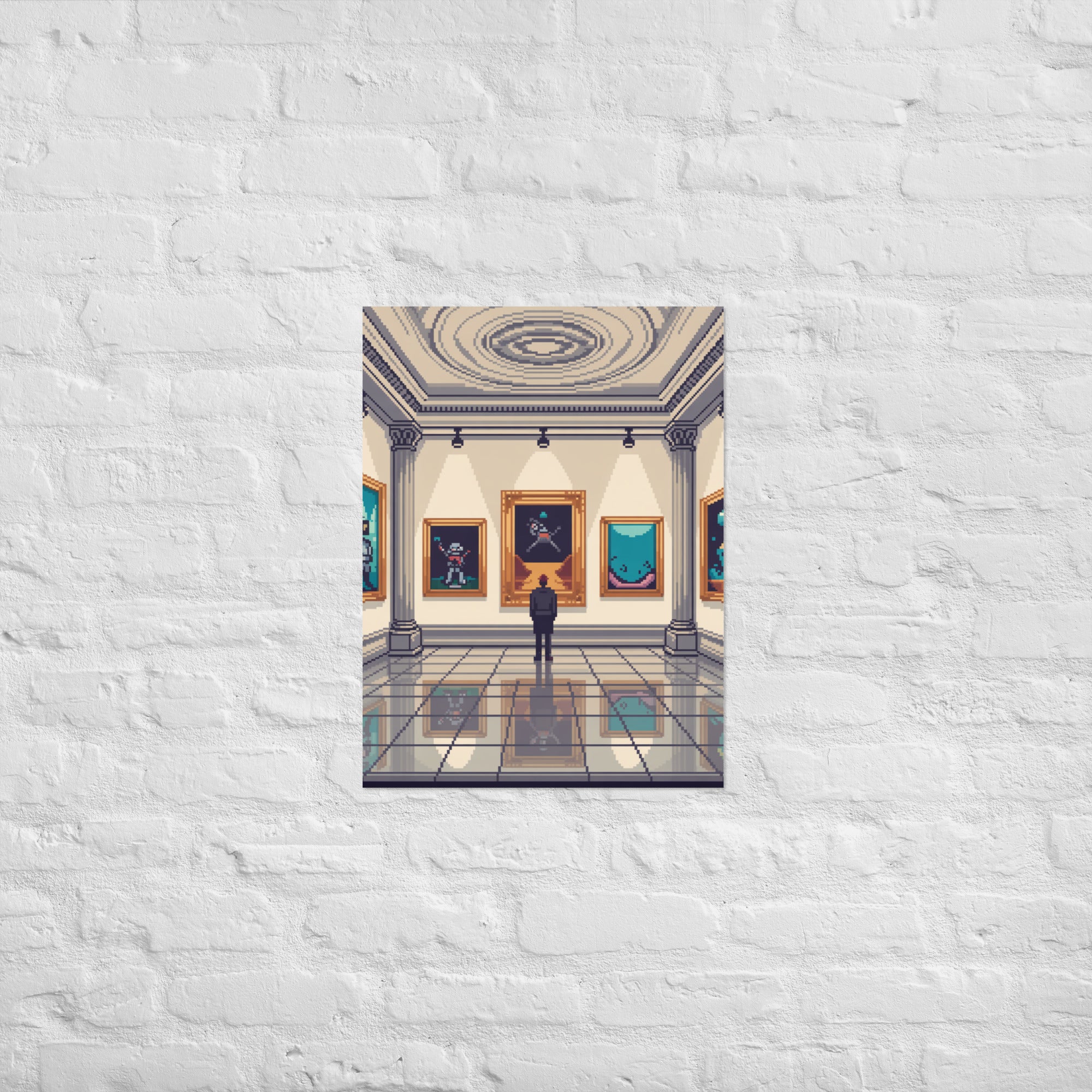 Premium 8-bit gallery Museum of Unplayable Hours poster on Enhanced Matte Paper
