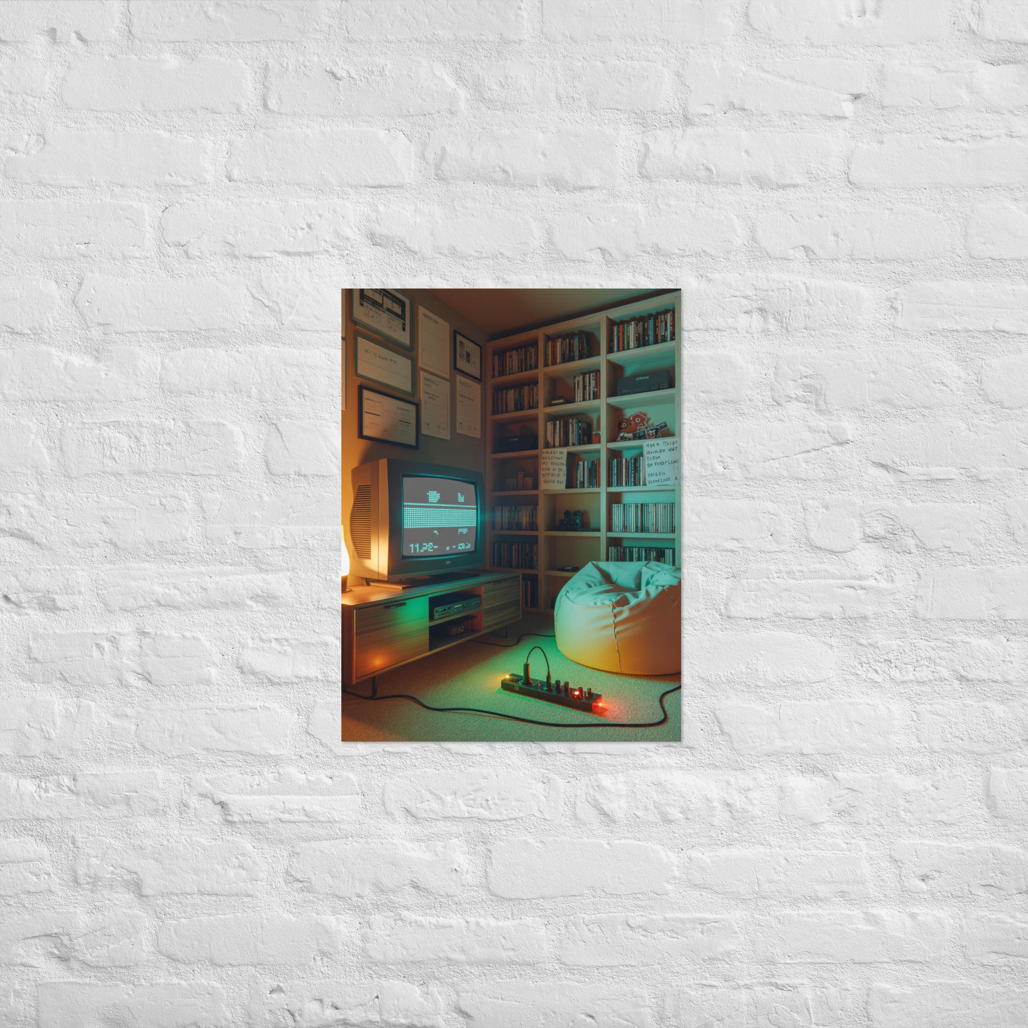 Retro gaming room The Shrine After Hours poster on Enhanced Matte Paper