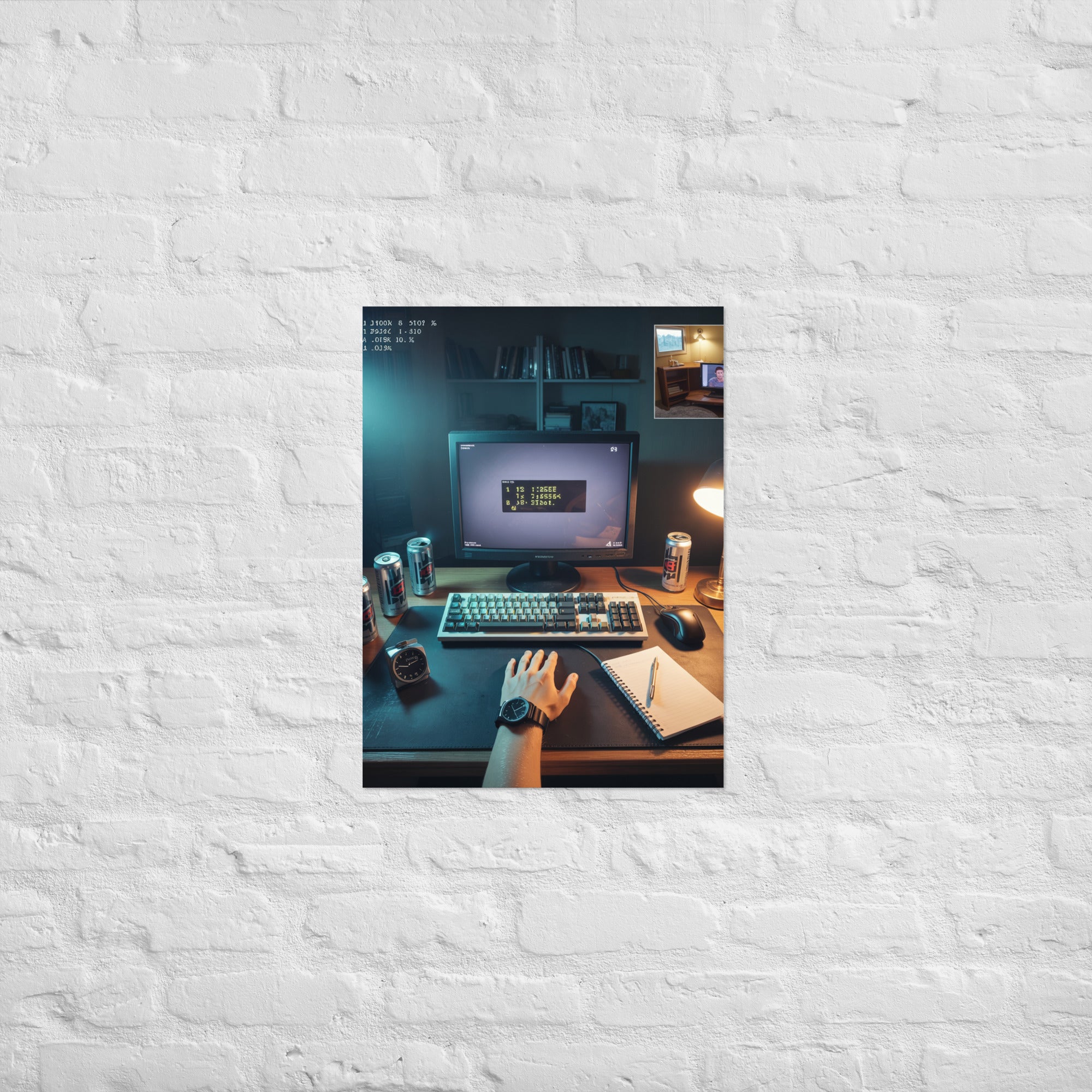 Retro gamer long session poster on Enhanced Matte Paper