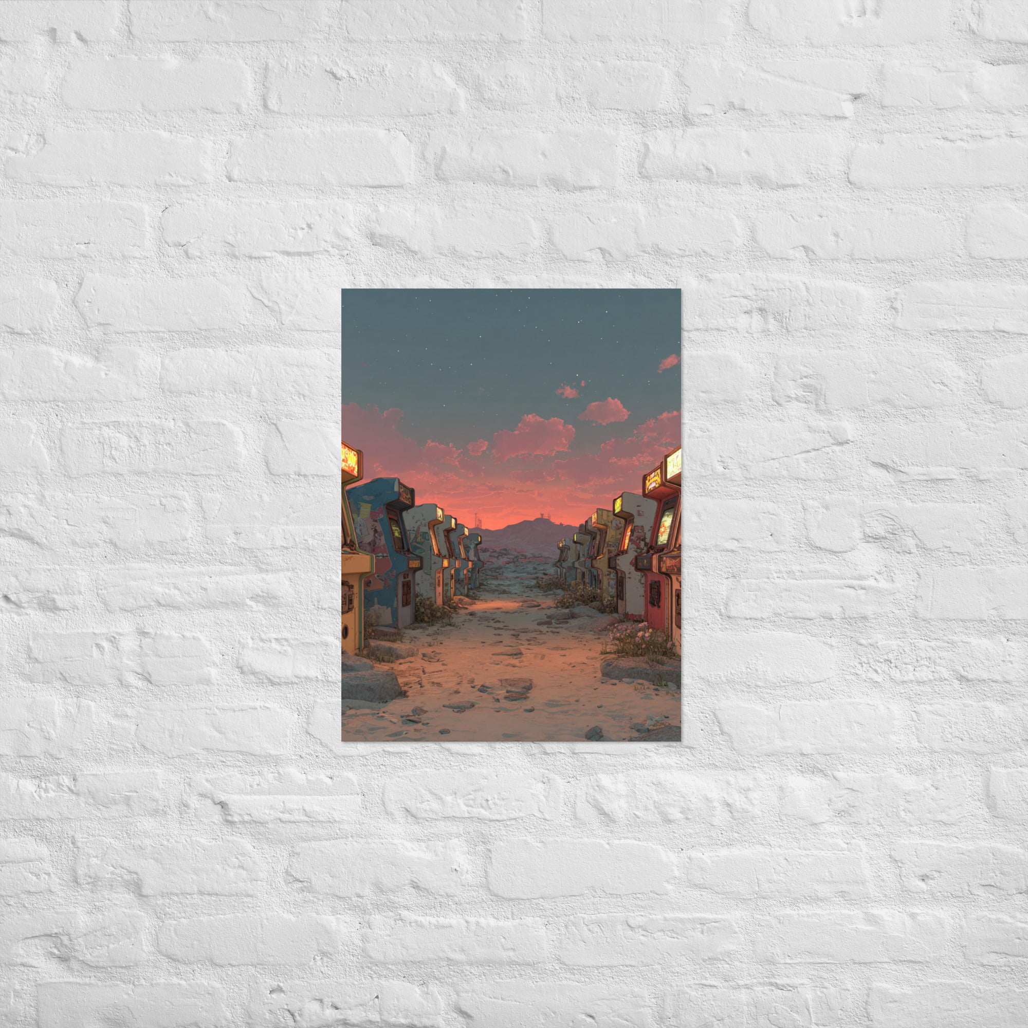 Premium vintage arcade Marquee Boneyard collectible poster on Enhanced Matte Paper
