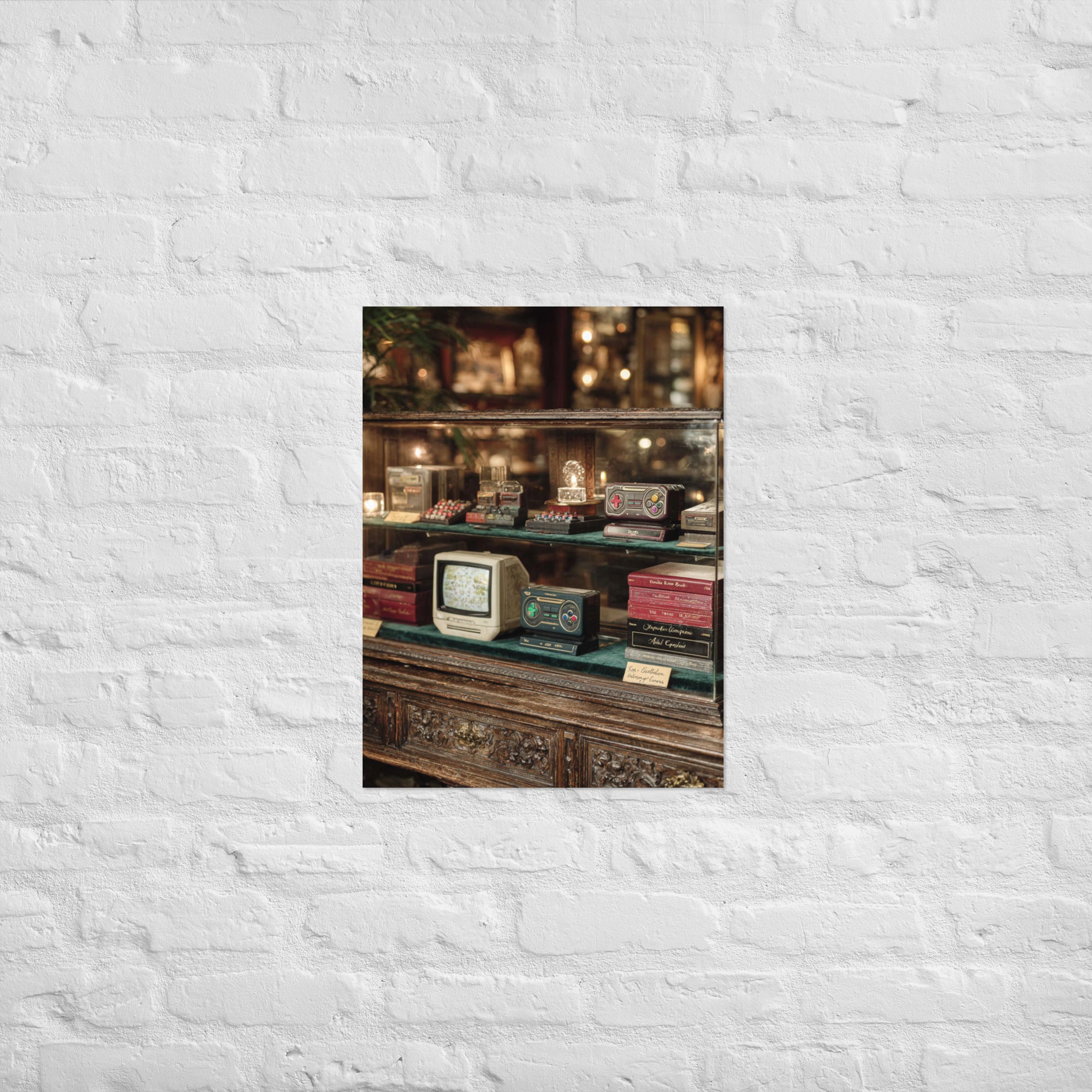 Premium gaming collector vitrine poster on Enhanced Matte Paper