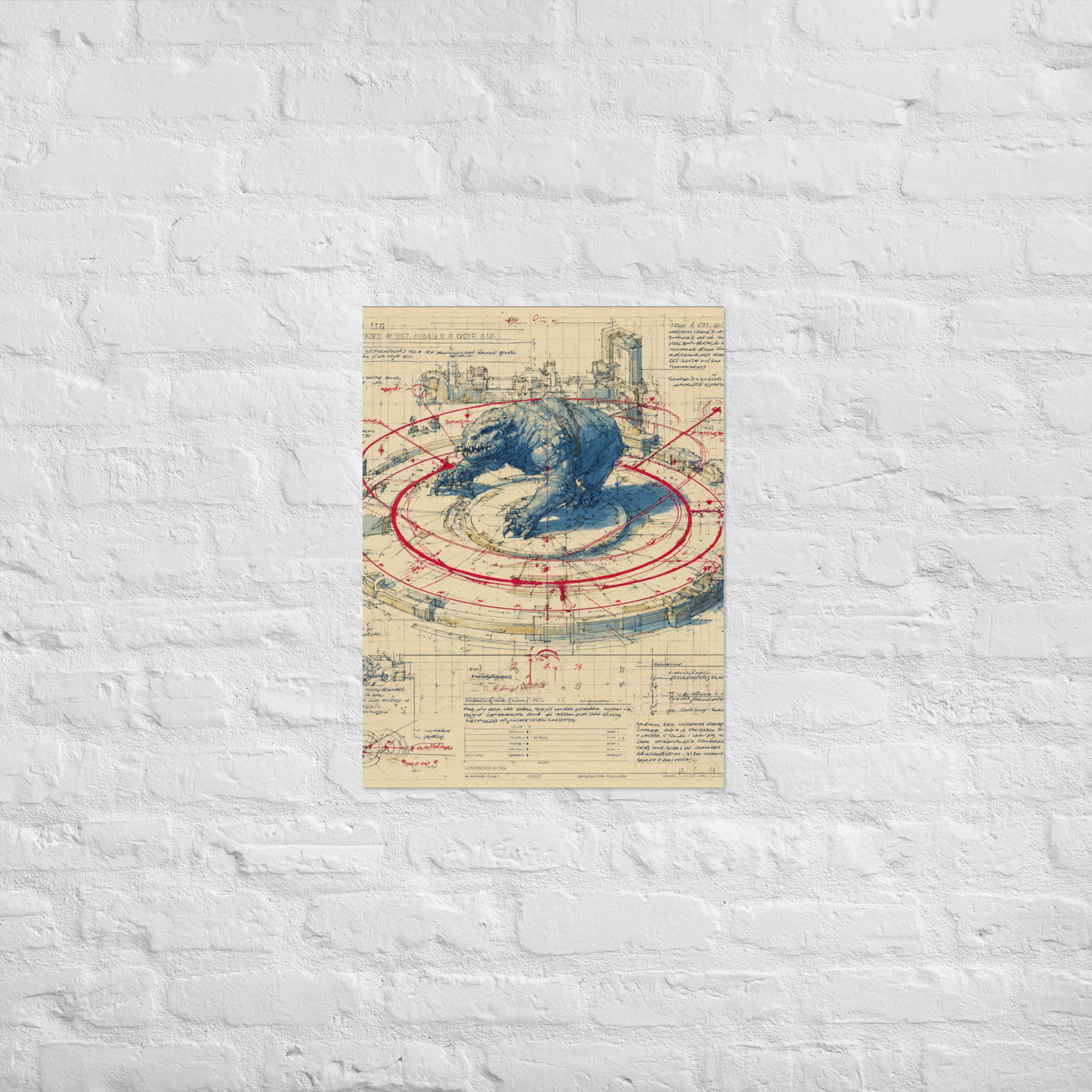 Retro boss battle pattern recognition poster on Enhanced Matte Paper