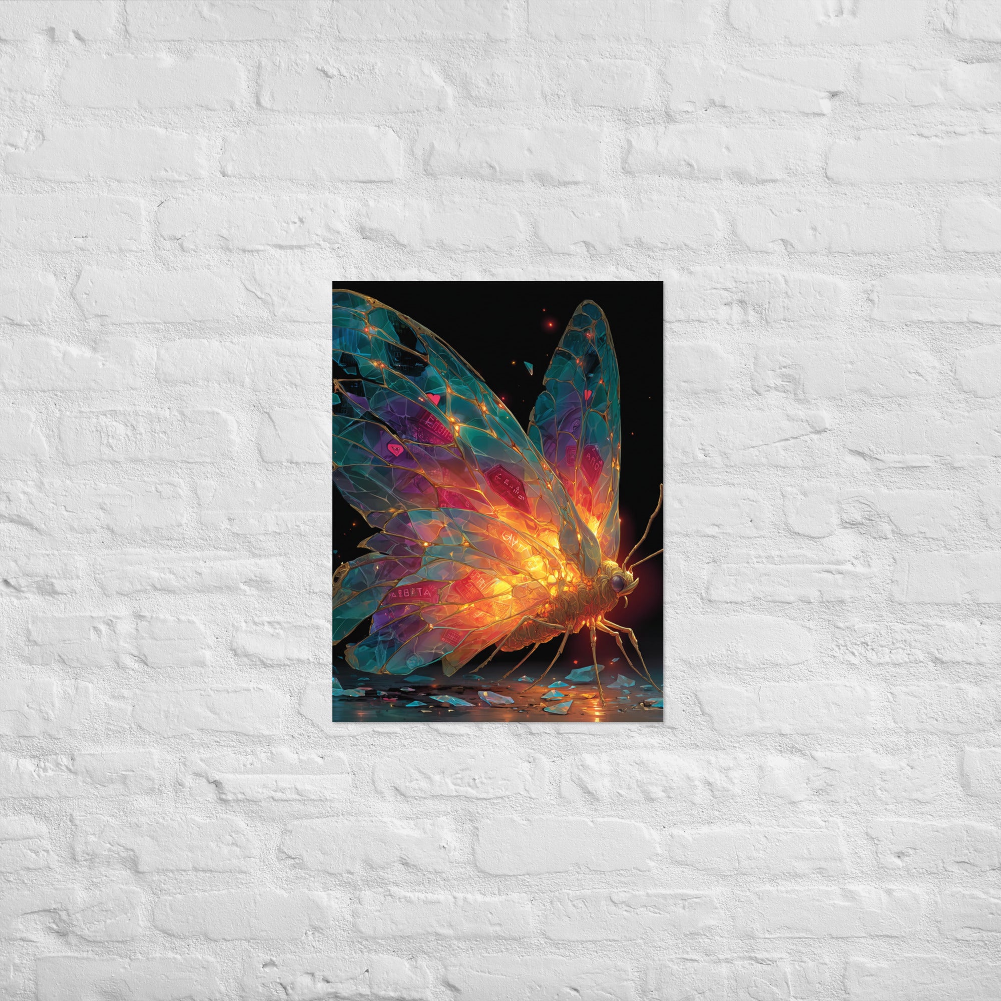 Respawn Chrysalis Game Over gaming poster with metamorphosis-inspired typography on Enhanced Matte Paper