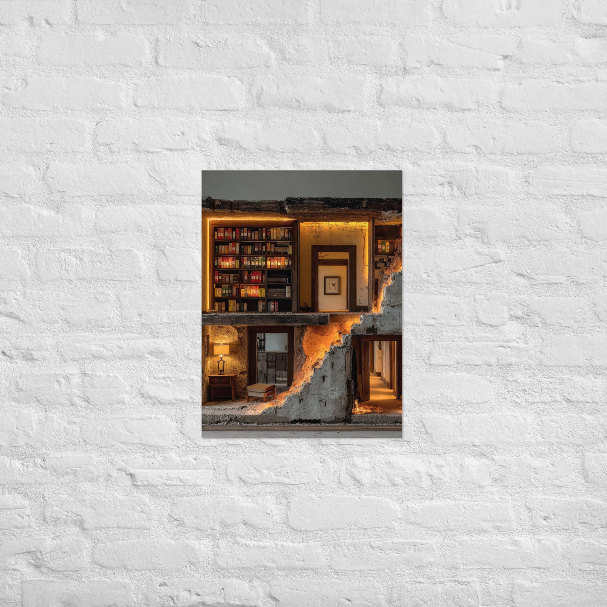 Cartridge shrine retro gaming poster with single cartridge as relic on Enhanced Matte Paper