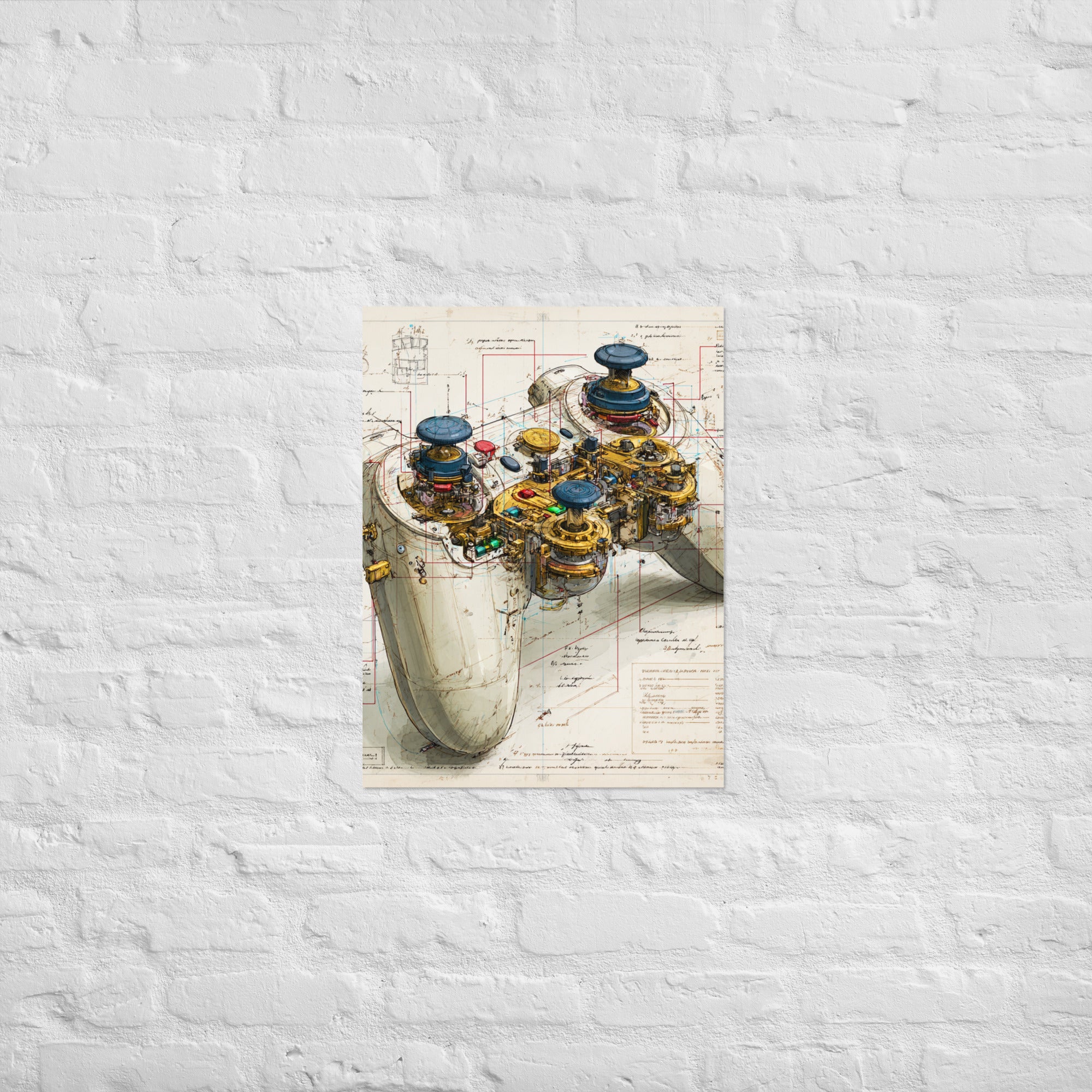 Premium gallery gaming print Study No. 7 with artist-study line work on Enhanced Matte Paper