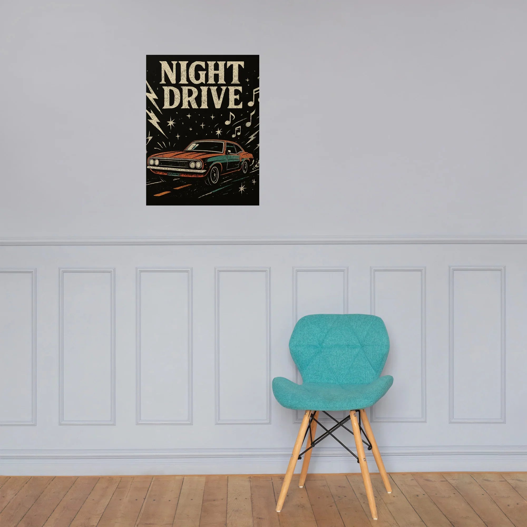Night Drive Poster – Moody Retro Roadtrip - RaZits