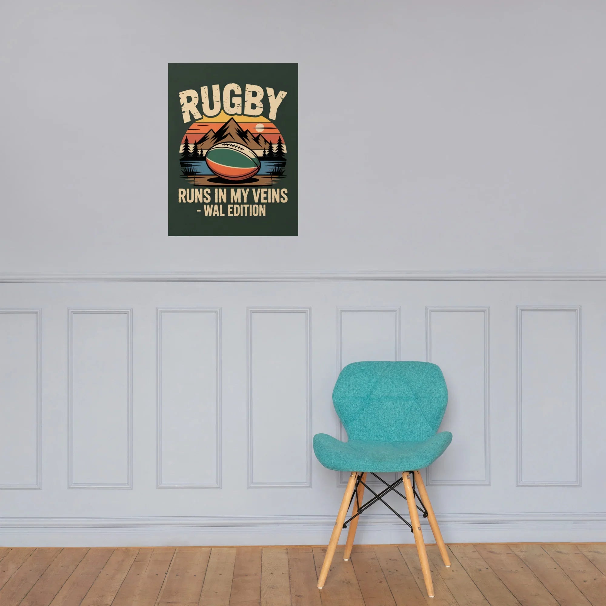 Rugby Runs in My Veins – Wales Edition Poster - RaZits