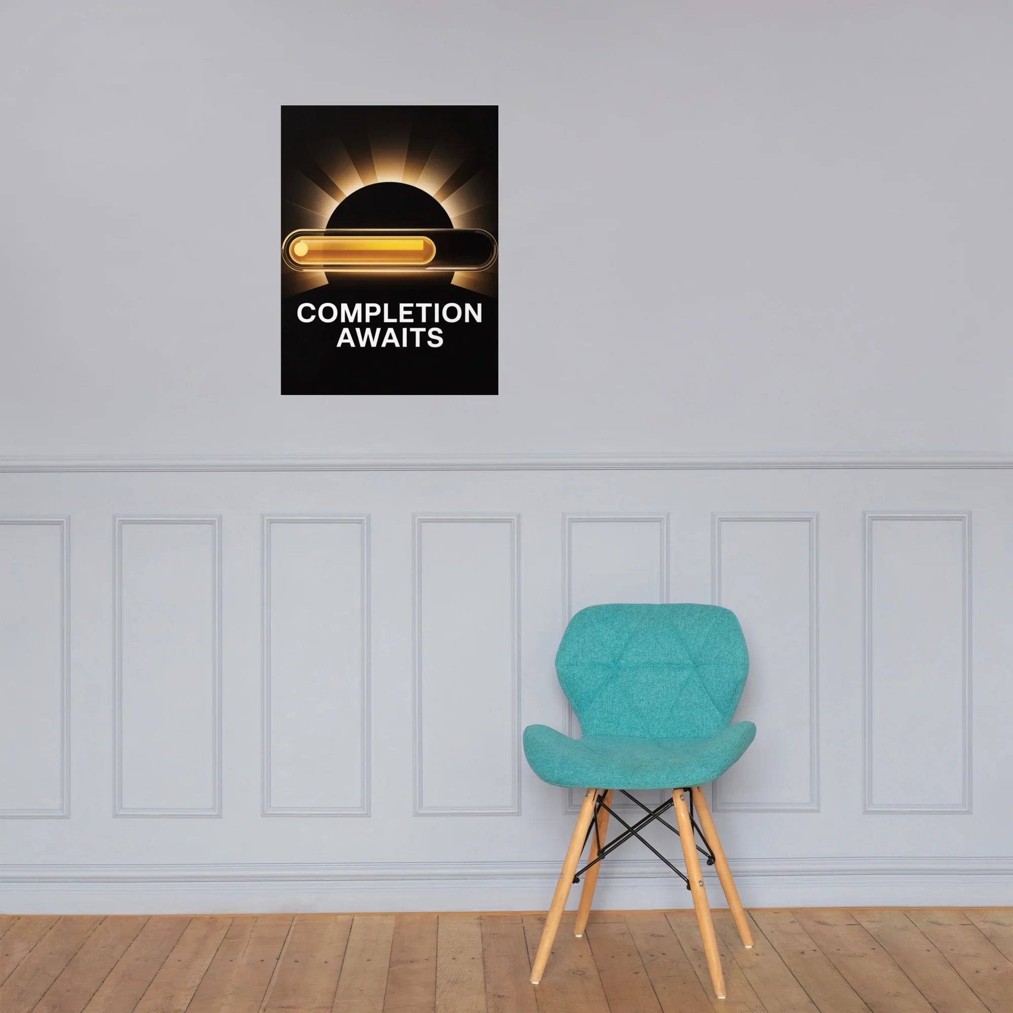 Completion Awaits – Minimalist Gaming Progress Poster for Motivated Gamers - RaZits