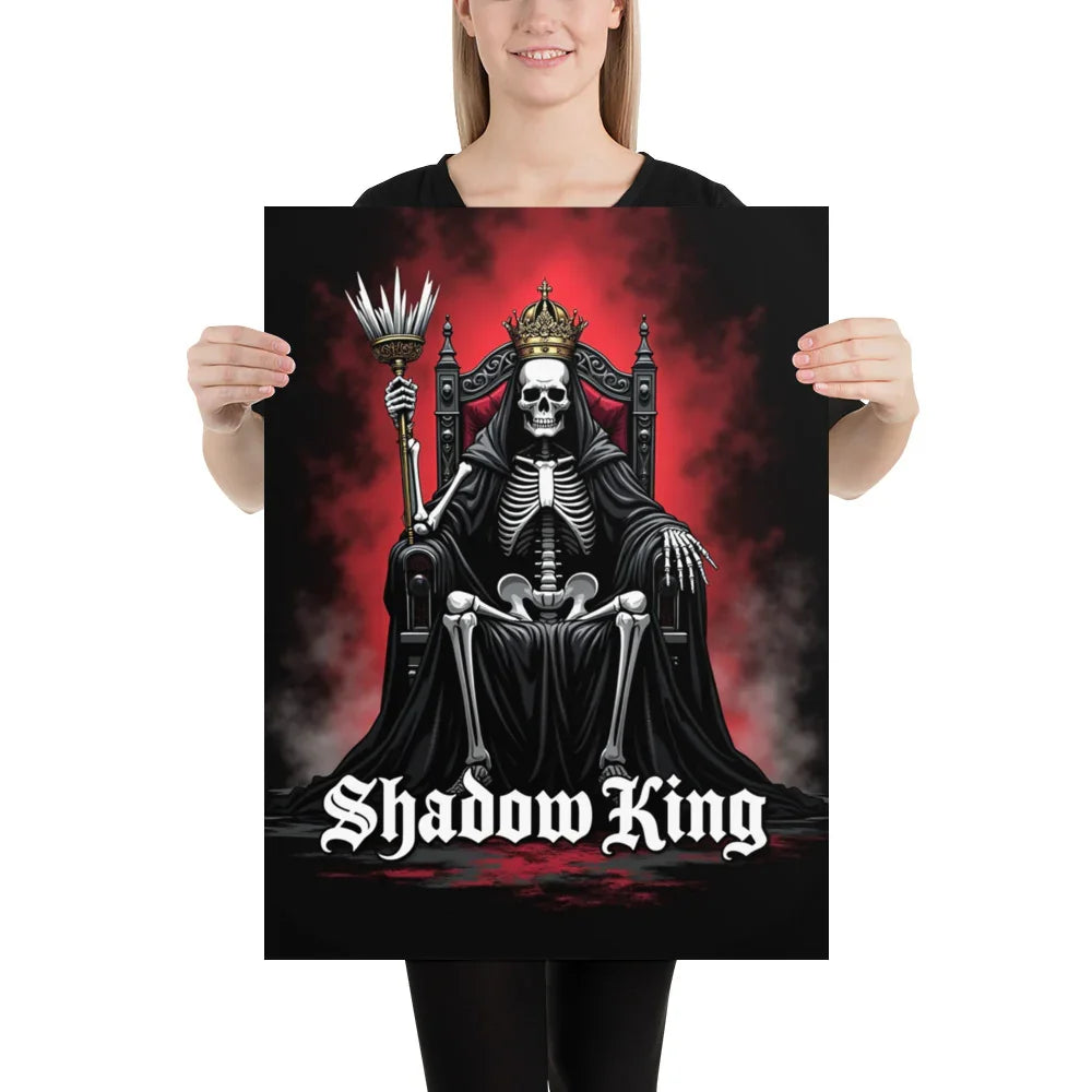 Shadow King Poster – Gothic Skull Art - RaZits