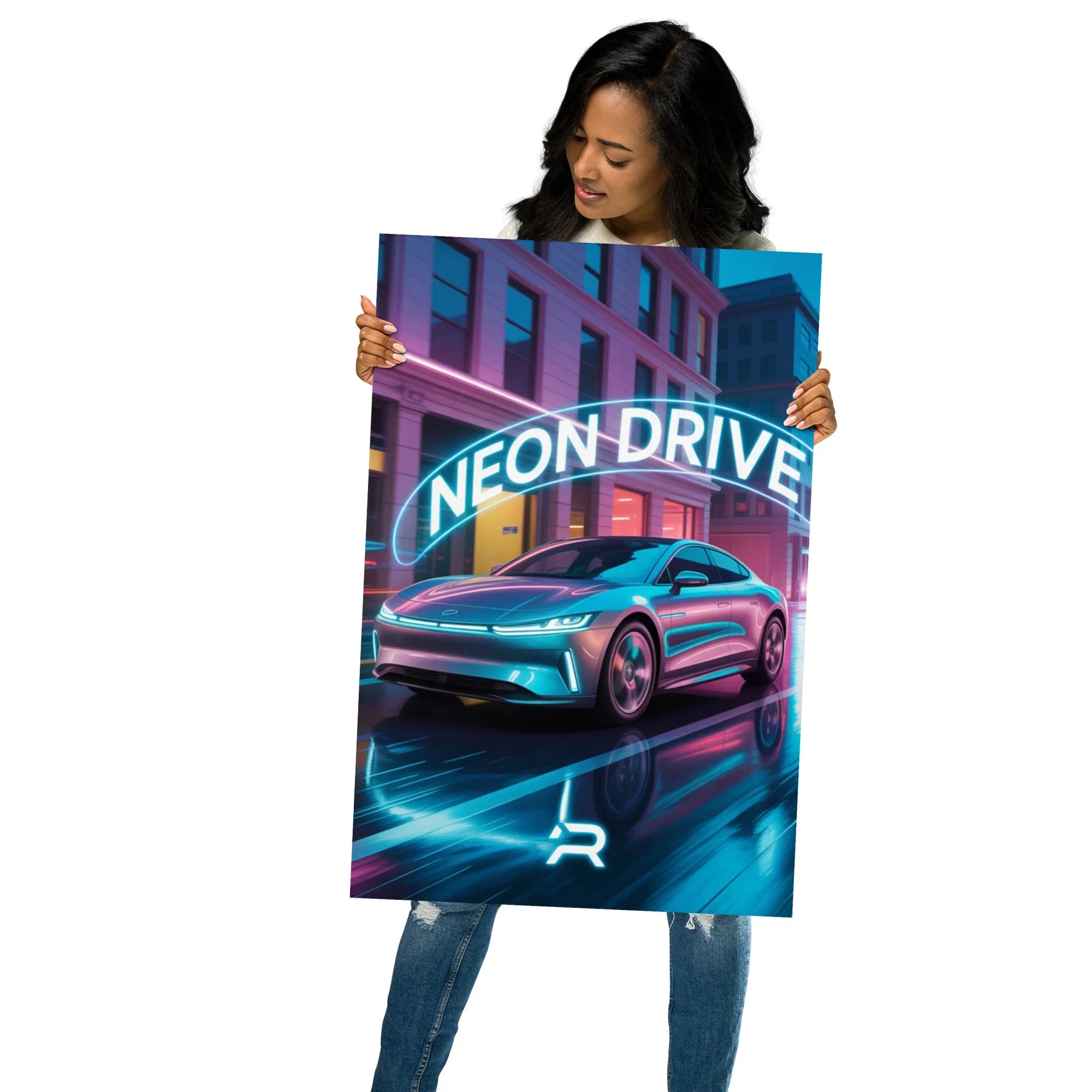 Neon Drive Poster – Retro Futuristic Synthwave Vibes - RaZits