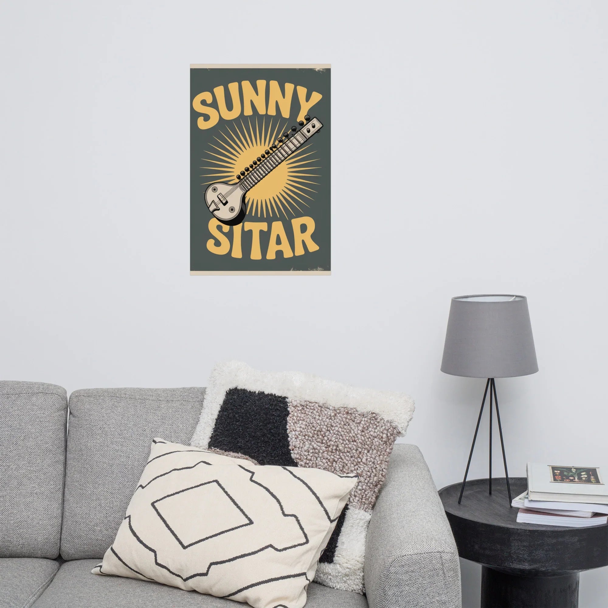 Sunny Sitar Poster – Indian Classical Vibes - RaZits