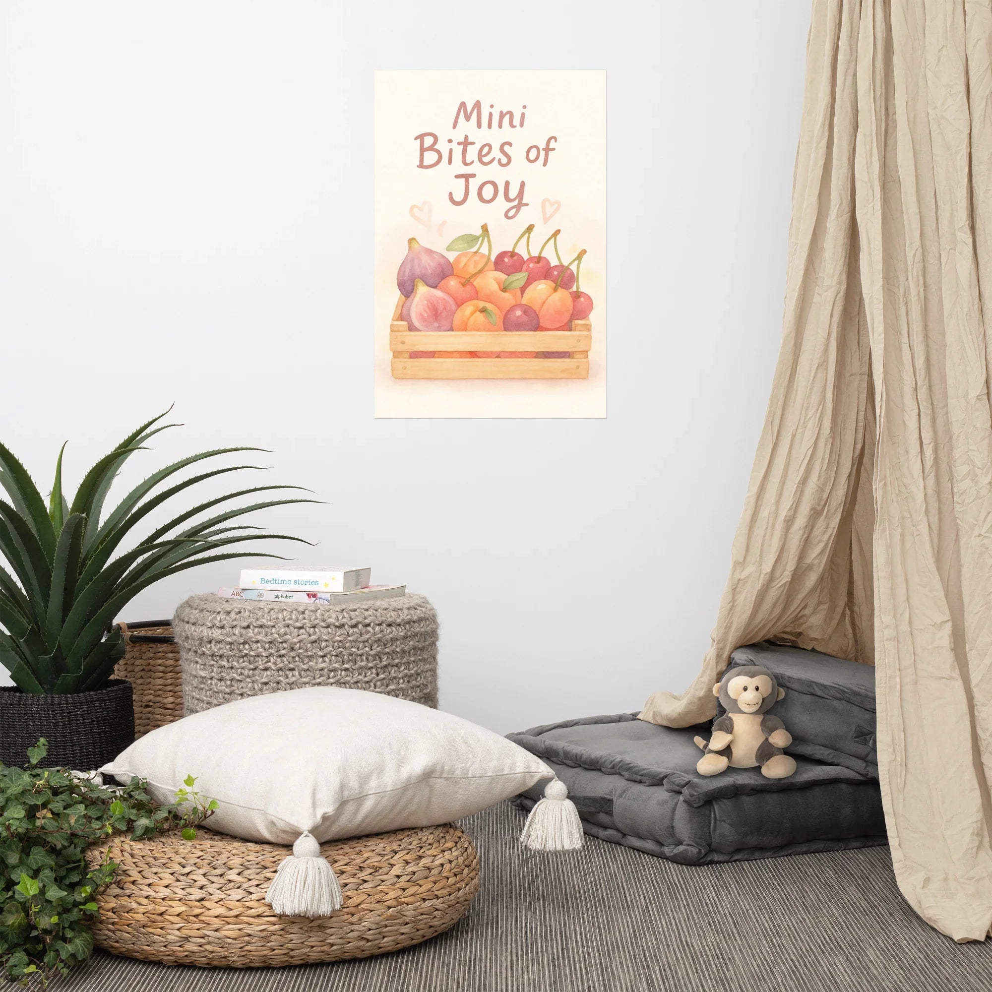 Mini Fruit Crate Art Print – Bites of Joy Watercolor Illustration - RaZits