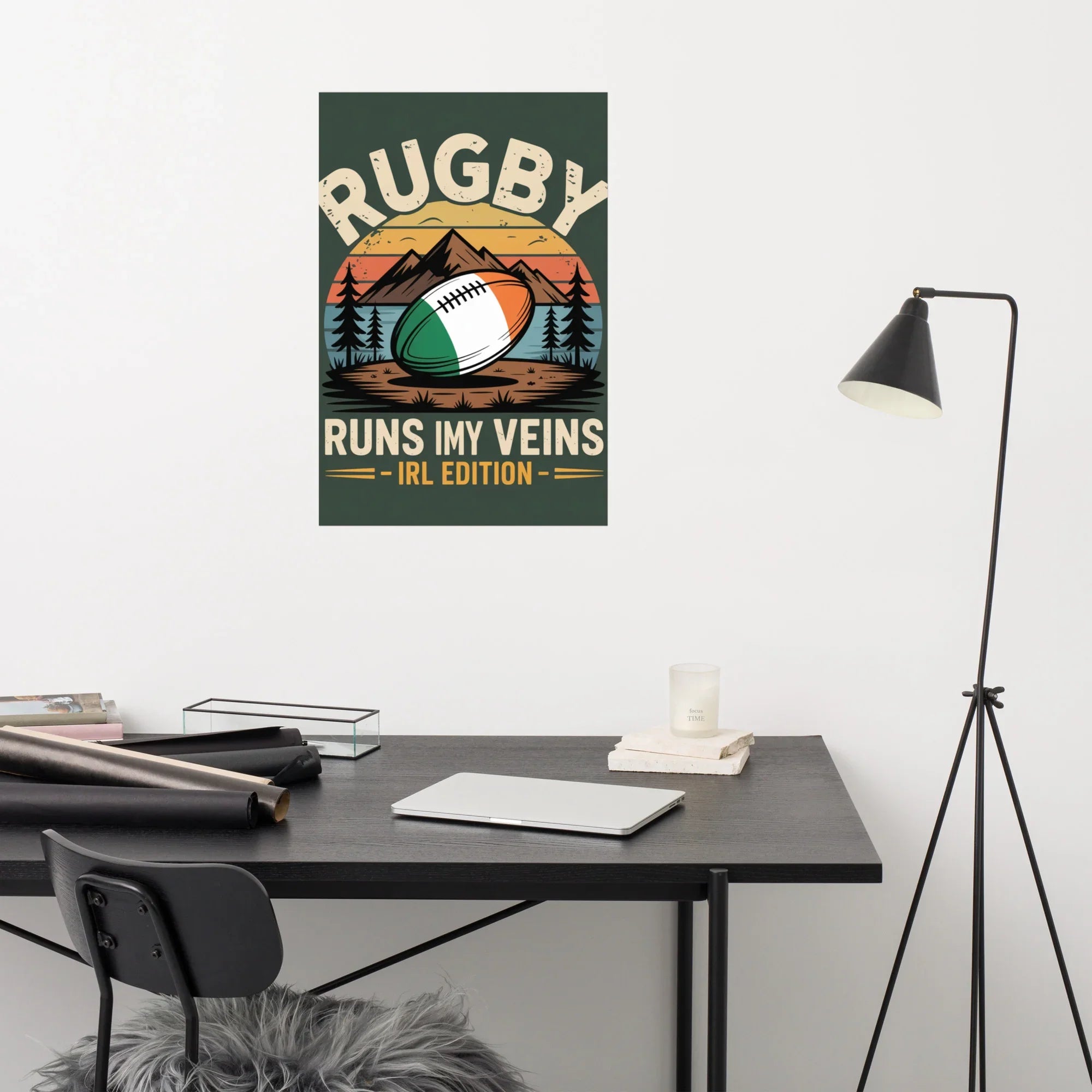 Rugby Runs in My Veins – Ireland Edition Poster - RaZits