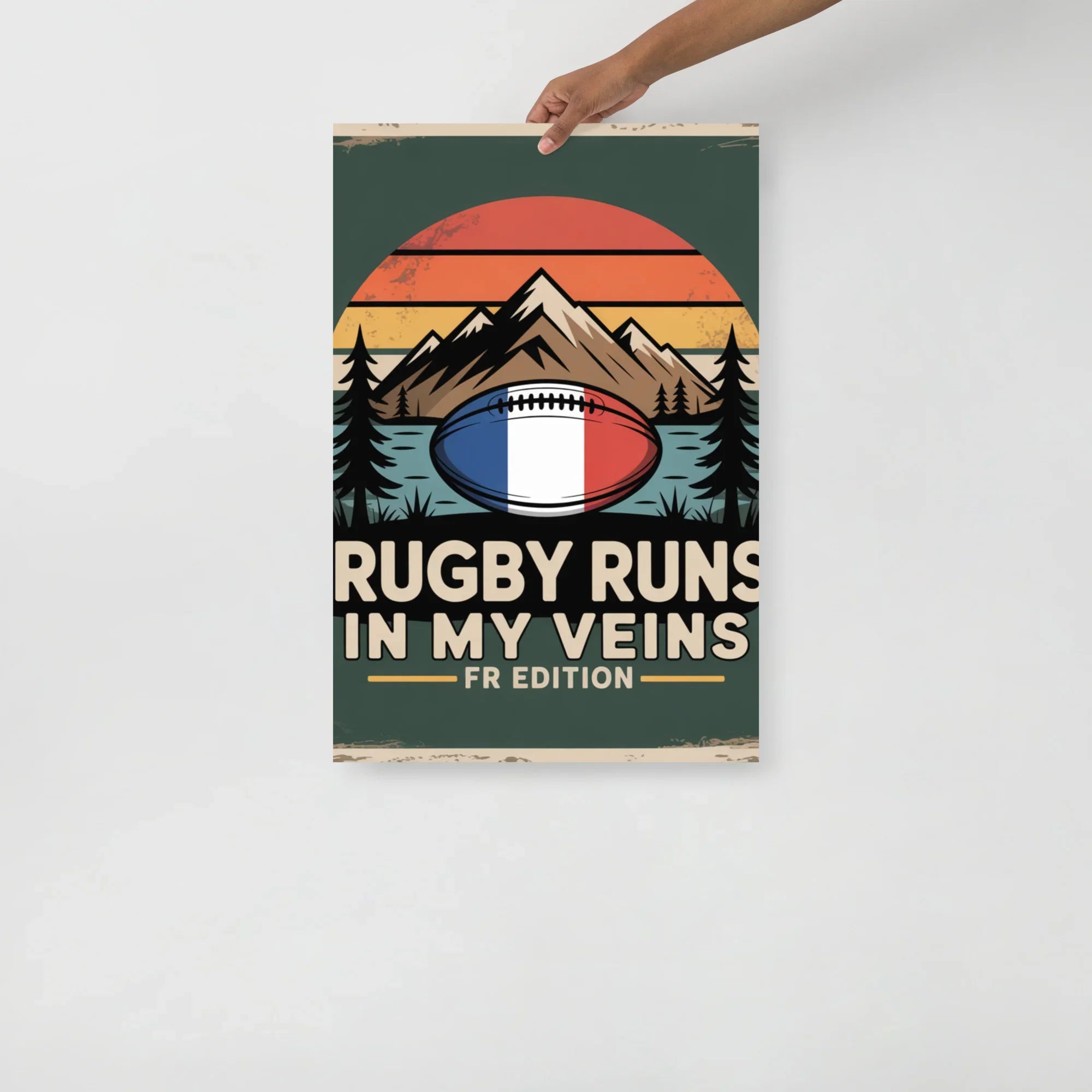 Rugby Runs in My Veins – France Poster (Daylight Edition) - RaZits