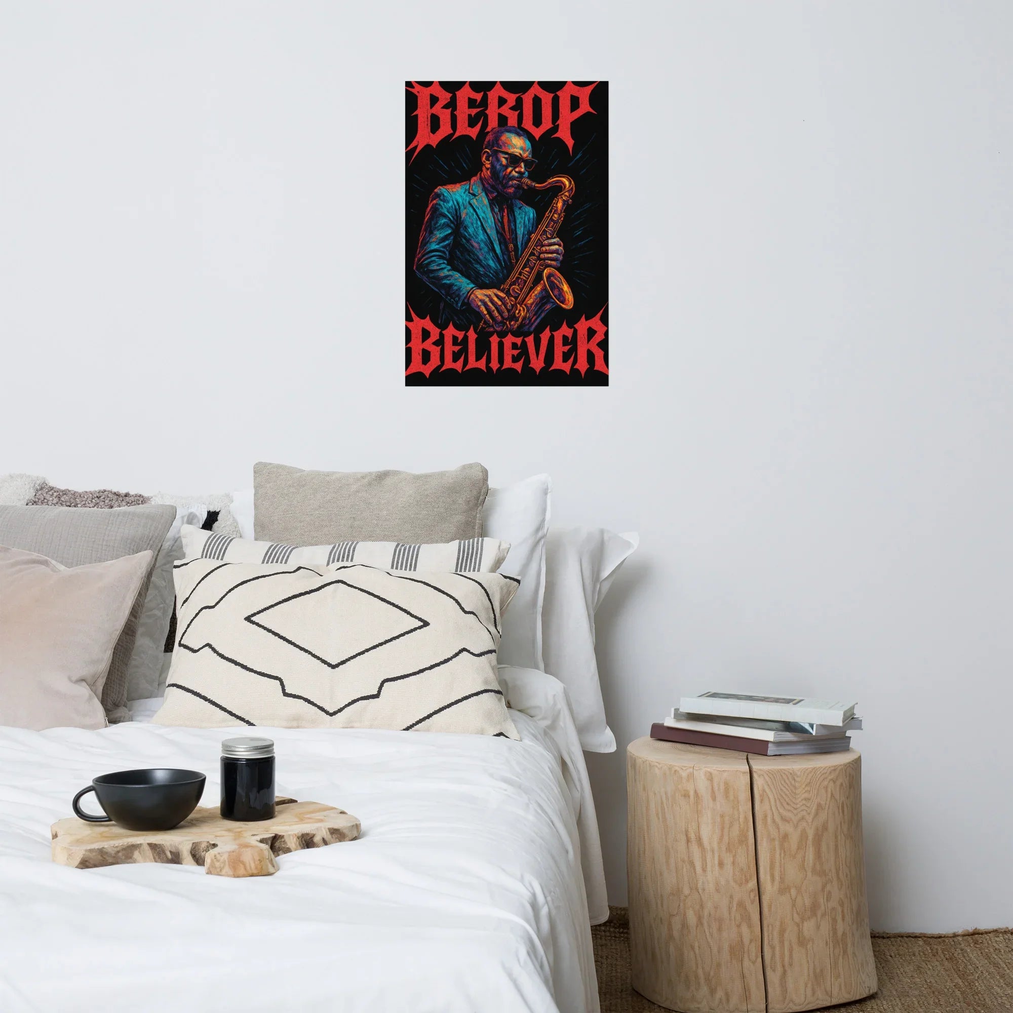 Bebop Believer Poster – Cool Sax Solo in Bold Colors - RaZits