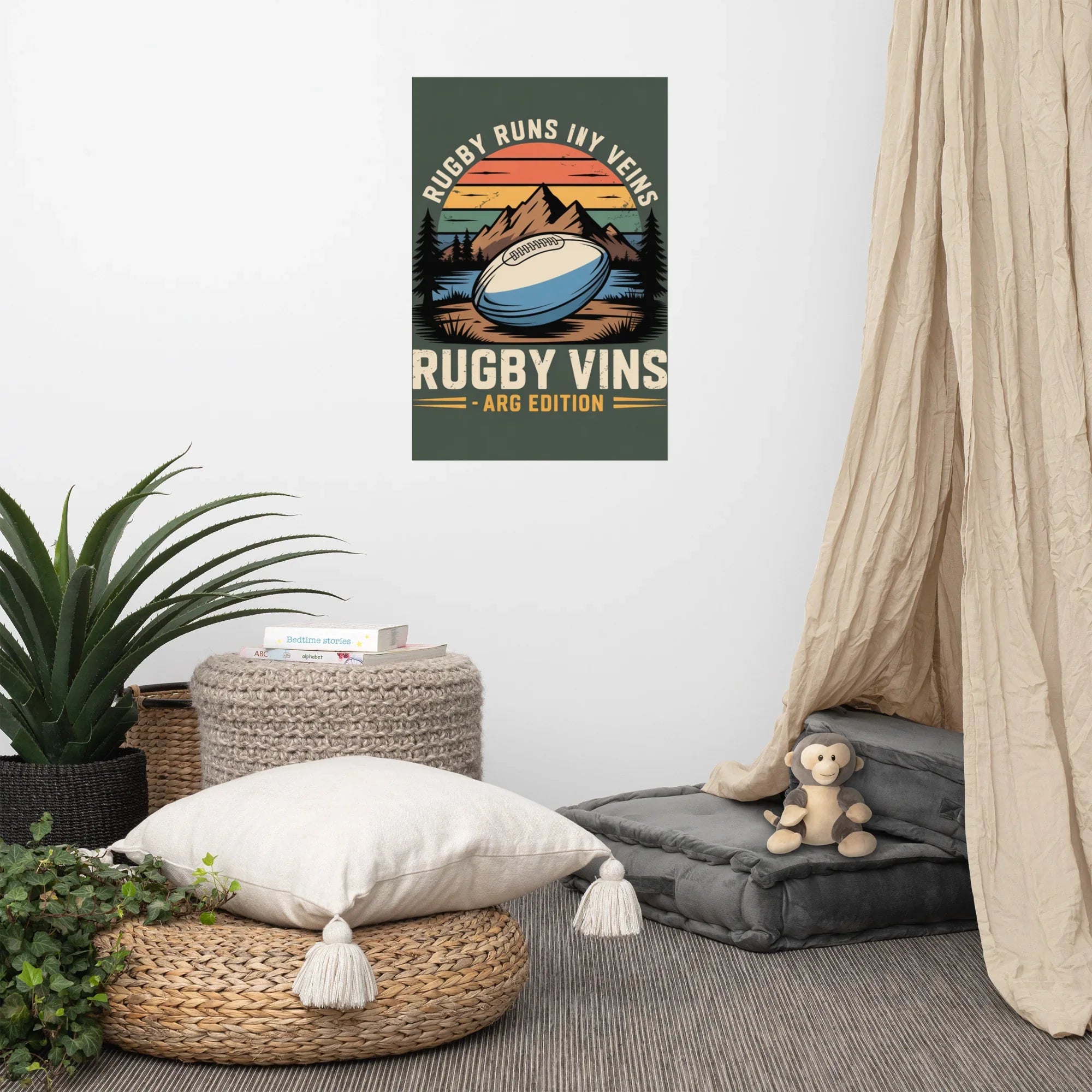 Argentina Rugby Poster – Retro Fan Wall Print - RaZits