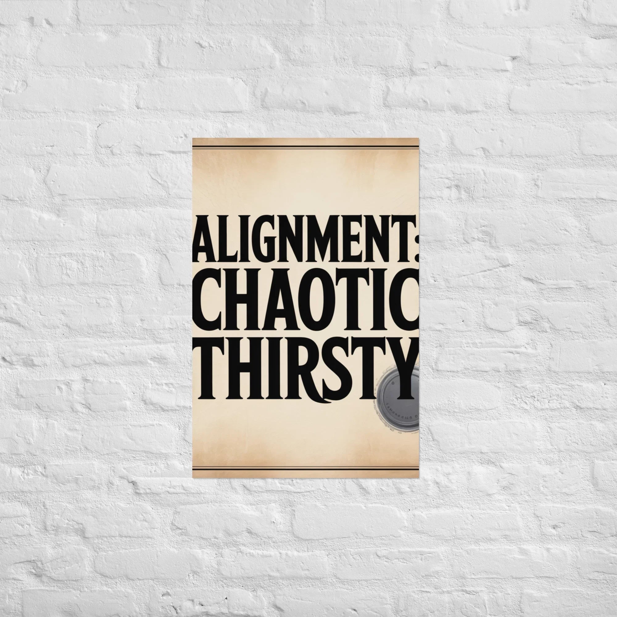 Chaotic Alignment Wall Print – Funny DnD Quote Art for Nerdy Gamer Decor - RaZits
