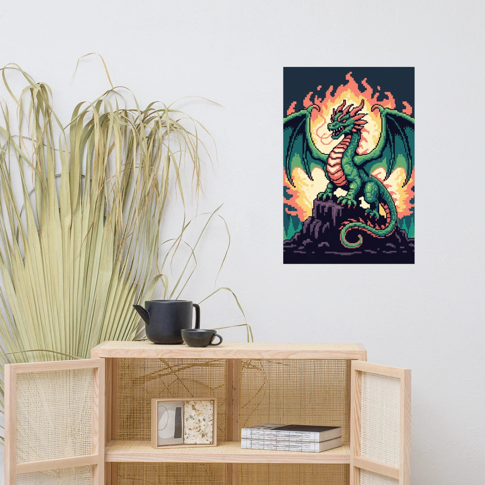 Inferno Dragon – Epic Pixel Fantasy Art for RPG Gamers - RaZits