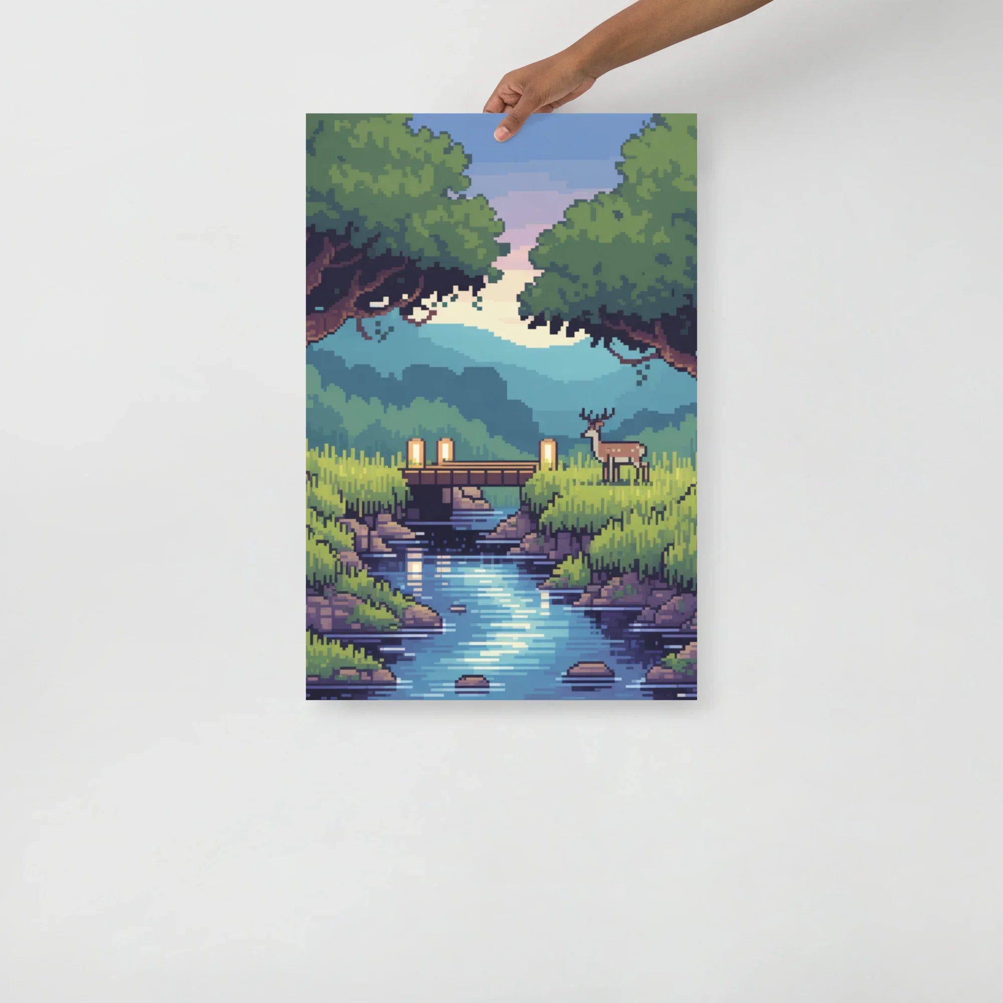 Whispering Grove – Pixel Forest Adventure Art Print - RaZits